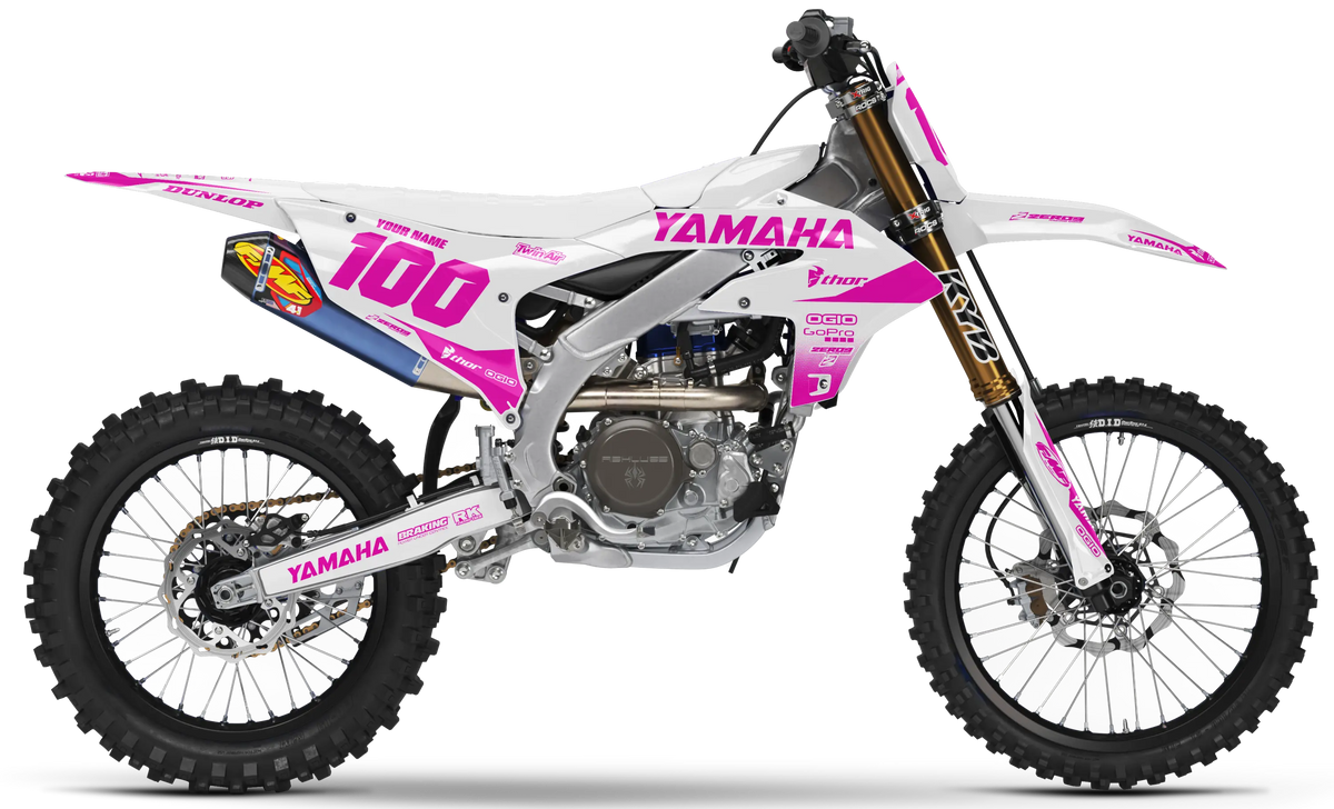 Yamaha Graphics Kit - BLOK | White/Pink  GRAPHIC KIT 