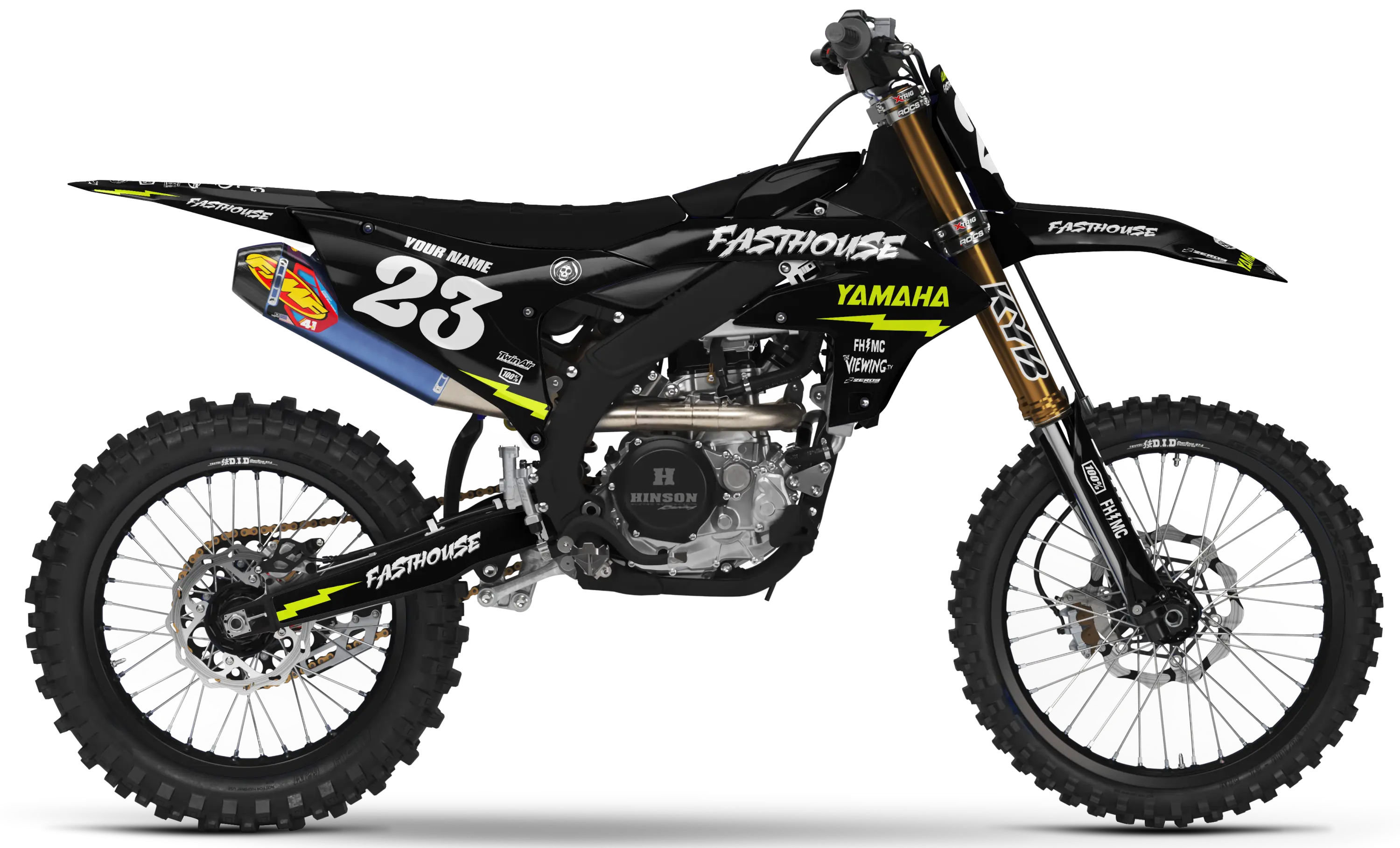 Yamaha Graphics Kit - FASTHOUSE | Black  GRAPHIC KIT 