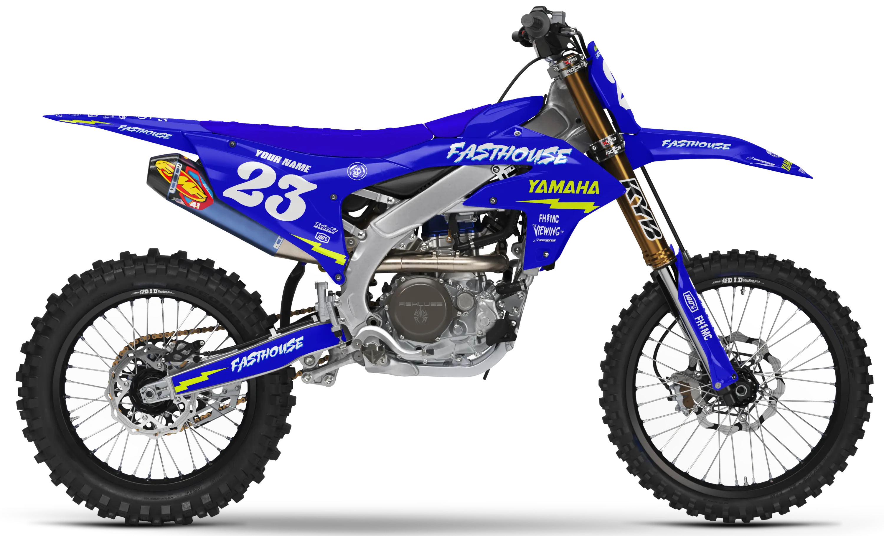 Yamaha Graphics Kit - FASTHOUSE | Blue  GRAPHIC KIT 