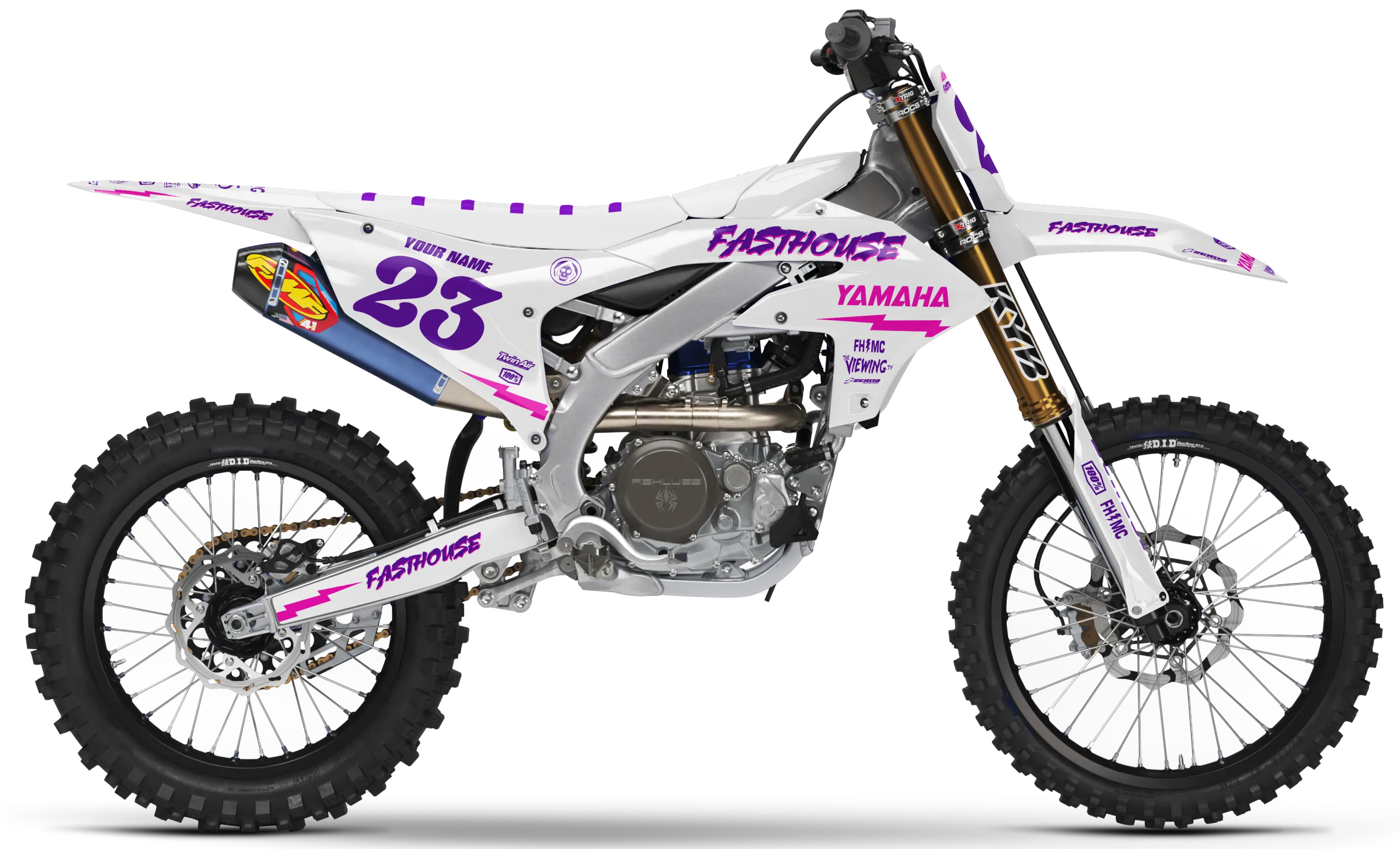 Yamaha Graphics Kit - FASTHOUSE | White  GRAPHIC KIT 