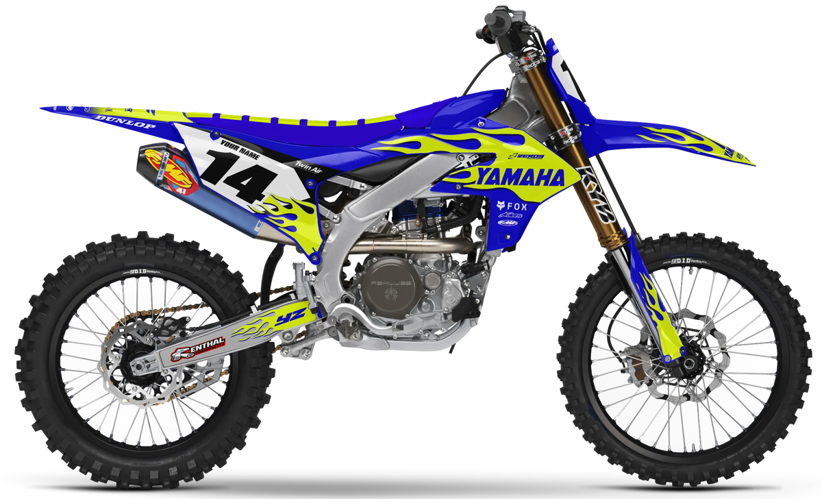 Yamaha Graphics Kit - FLAME | Blue  GRAPHIC KIT 