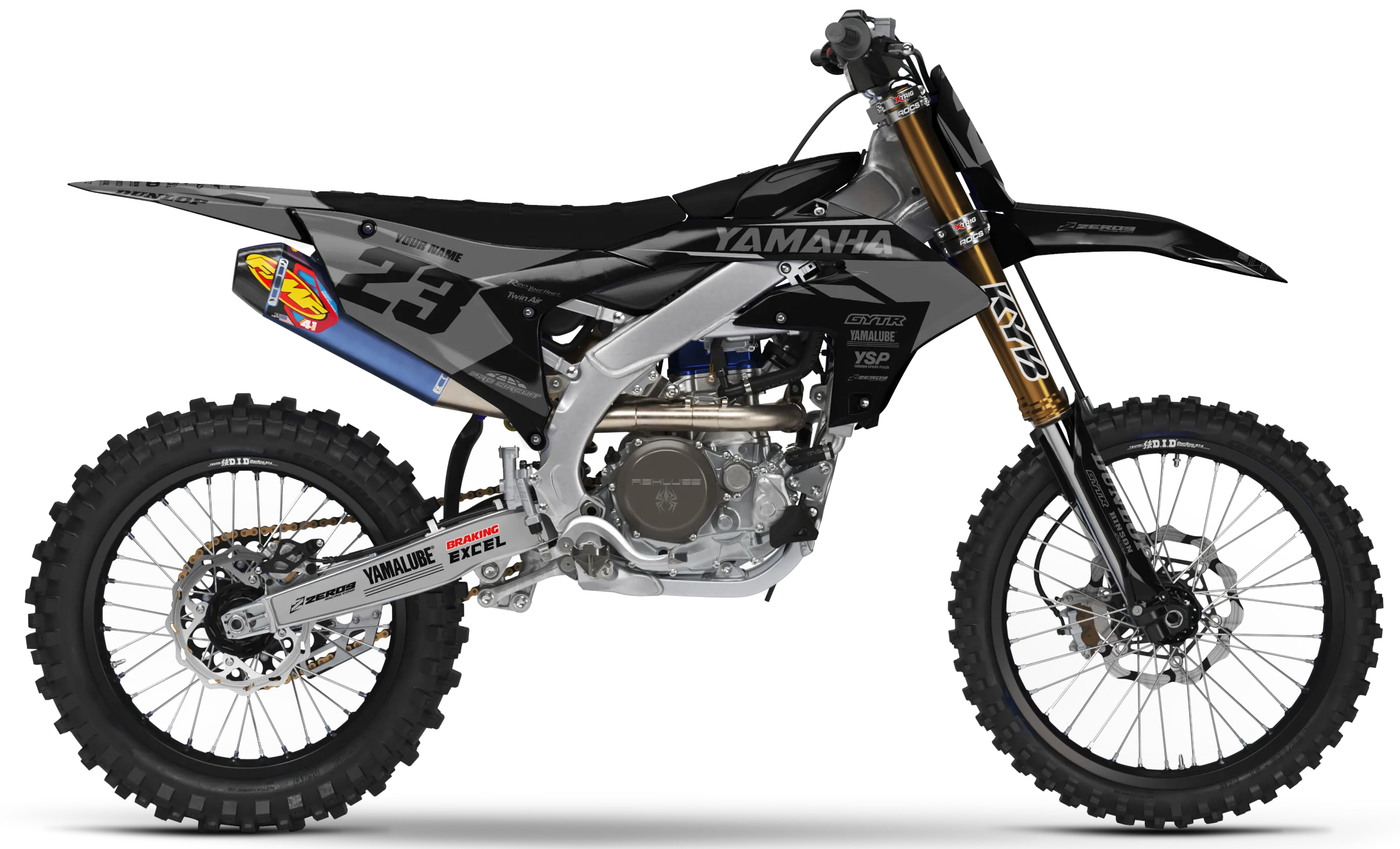 Yamaha Graphics Kit - FLOW | Black/Grey  GRAPHIC KIT 