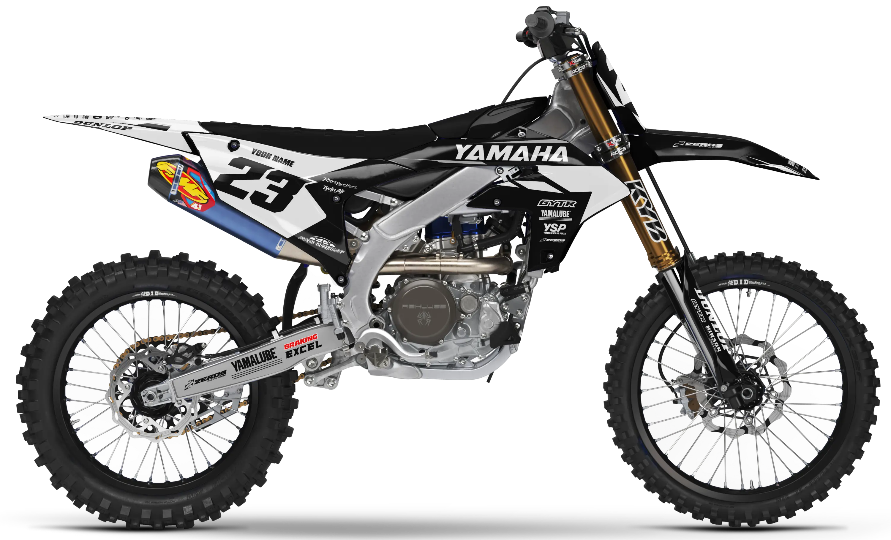 Yamaha Graphics Kit - FLOW | Black/White  GRAPHIC KIT 