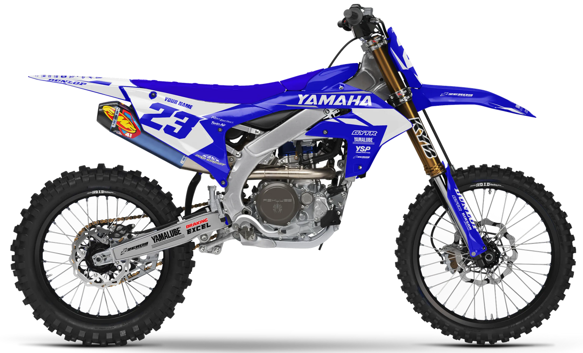 Yamaha Graphics Kit - FLOW | Blue/White  GRAPHIC KIT 