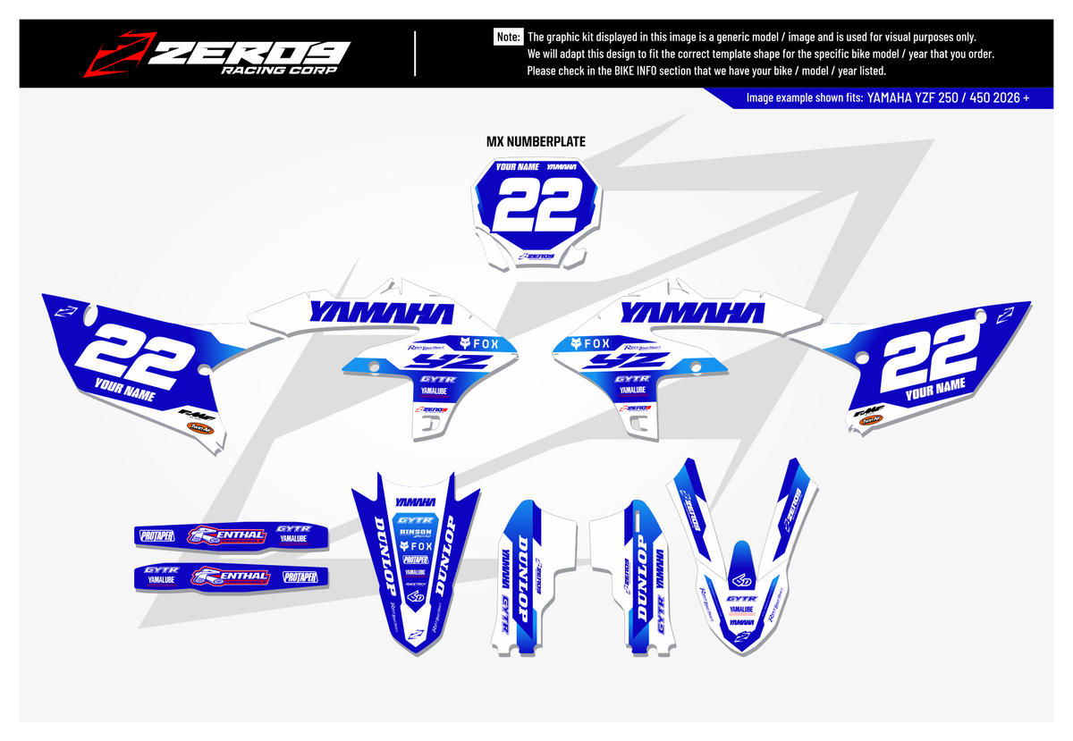 Yamaha Graphics Kit - NOVA | Blue  GRAPHIC KIT 