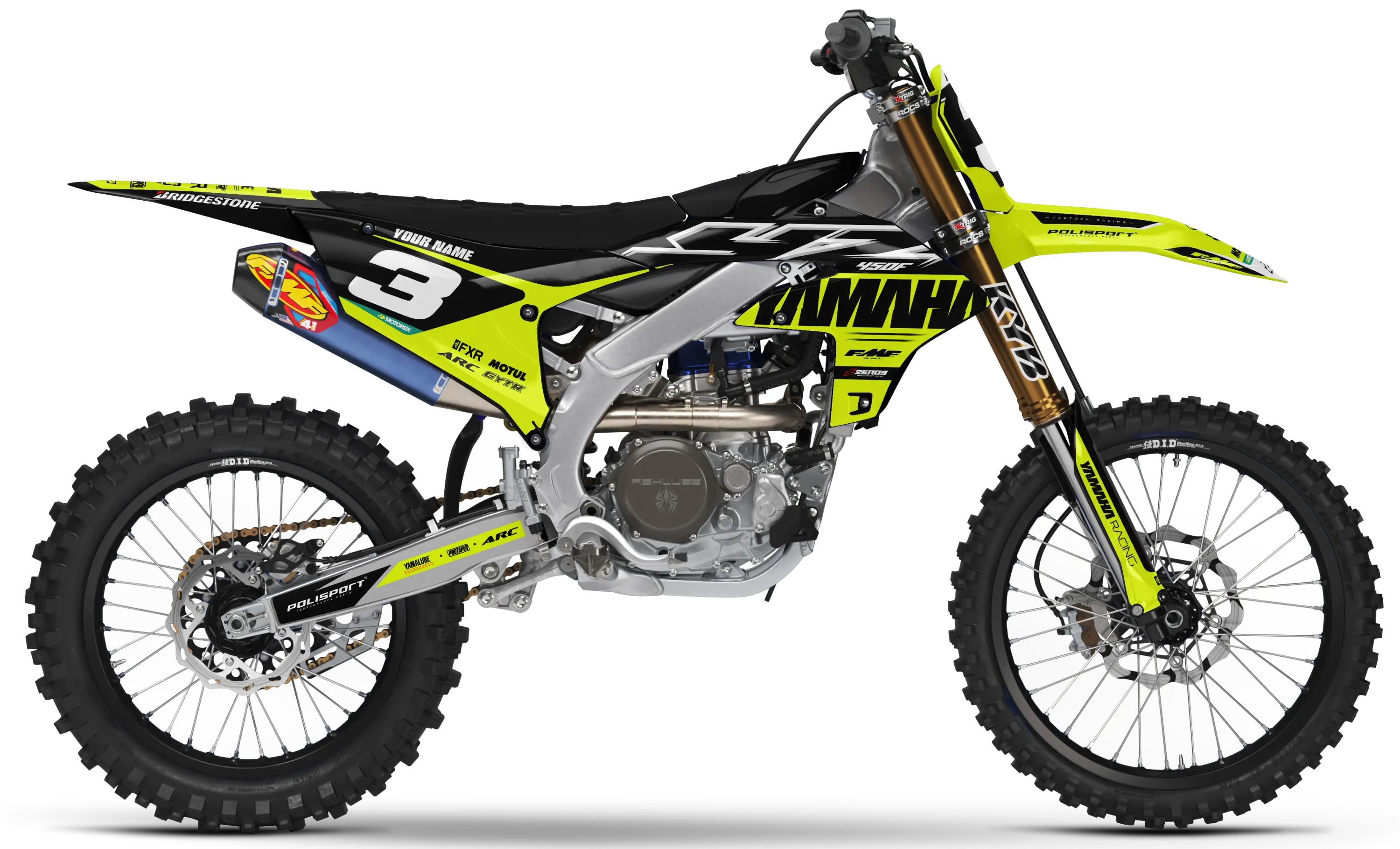 Yamaha Graphics Kit - RACE | Black/Vivid Yellow  GRAPHIC KIT 