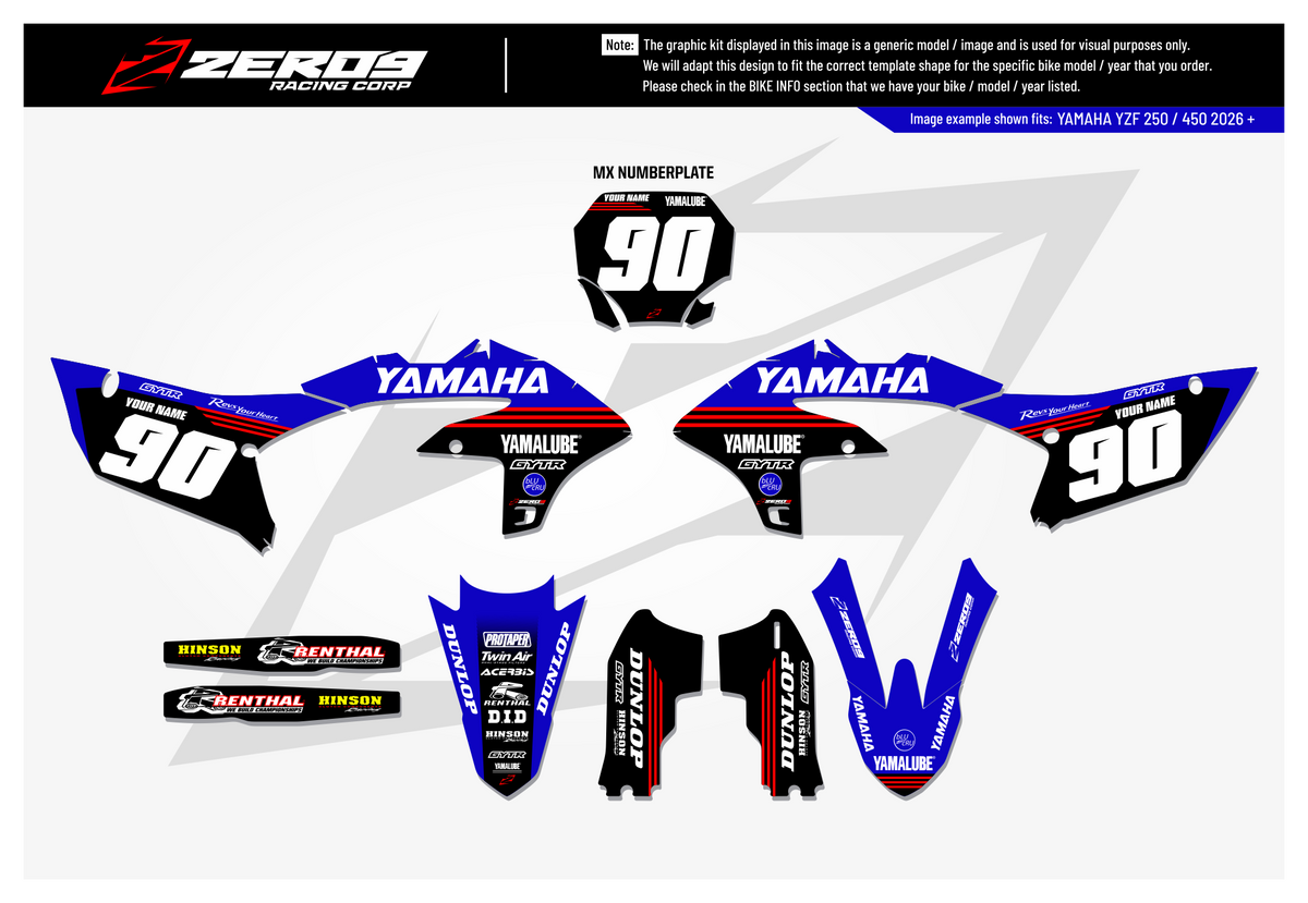 Yamaha Graphics Kit - REV | Blue  GRAPHIC KIT 