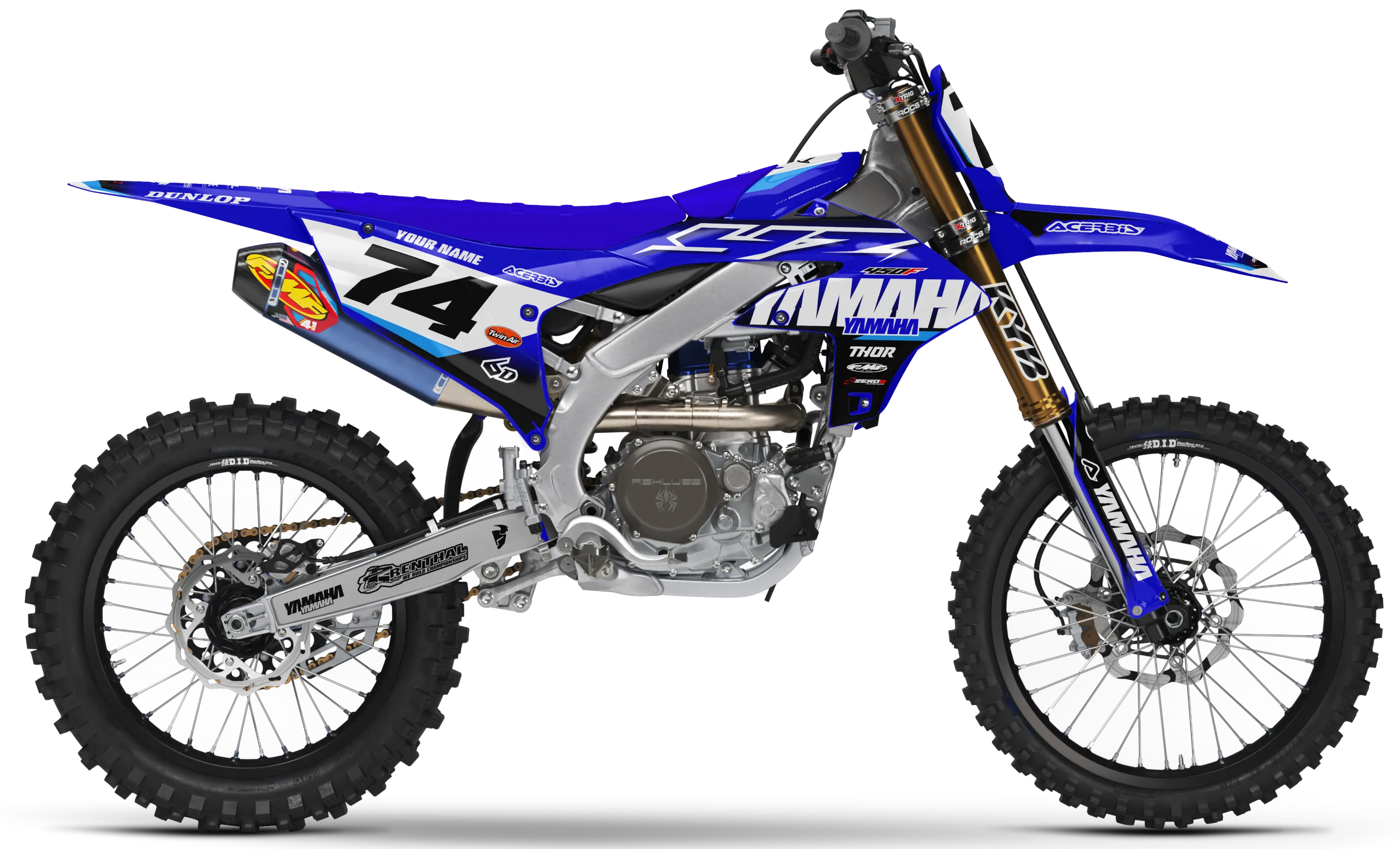 Yamaha Graphics Kit - RUSH | Blue/Blue  GRAPHIC KIT 