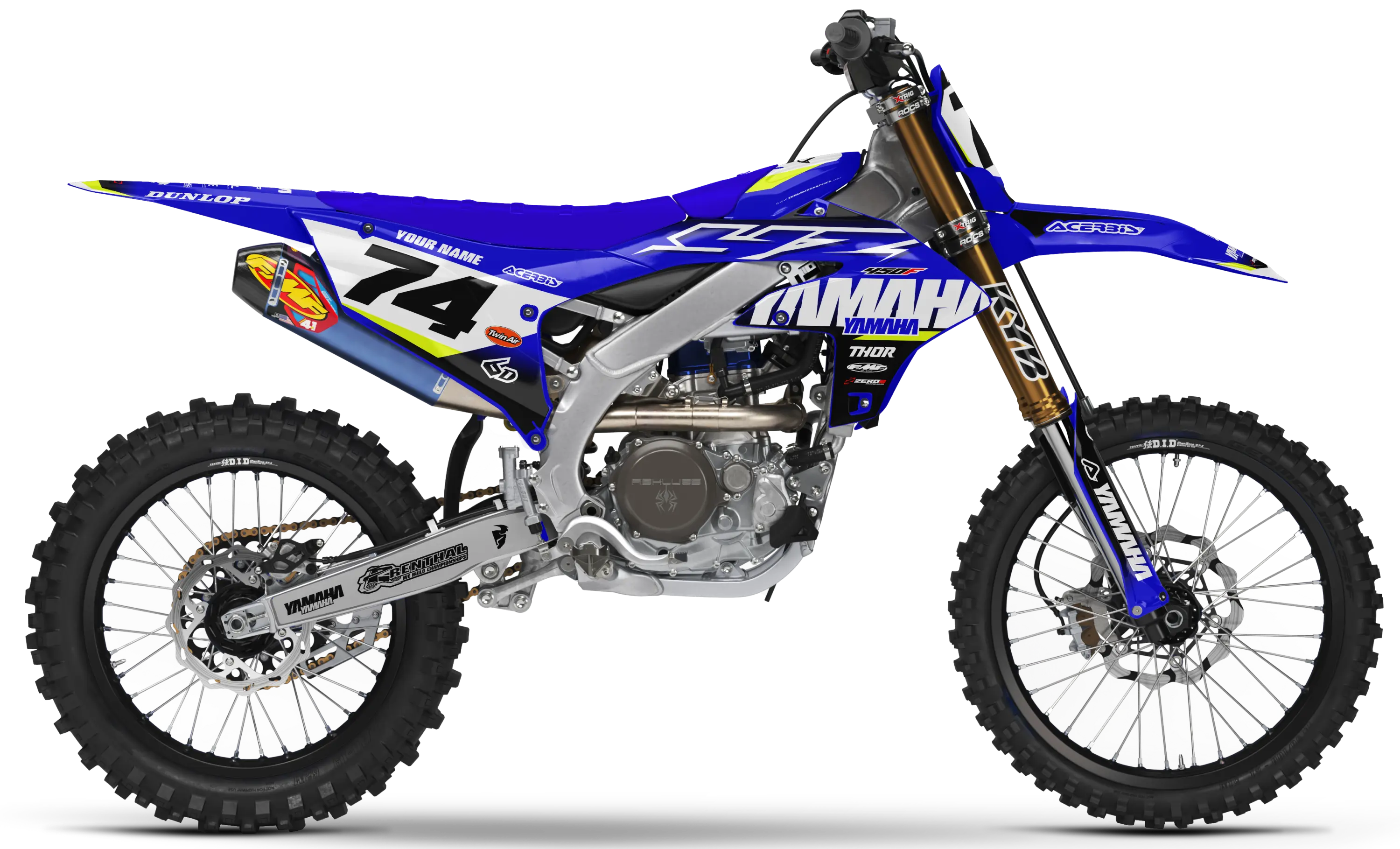 Yamaha Graphics Kit - RUSH | Blue/Vivid Yellow  GRAPHIC KIT 