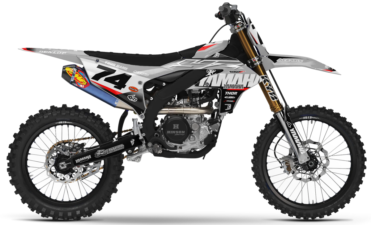 Yamaha Graphics Kit - RUSH | Grey/Black/Red  GRAPHIC KIT 