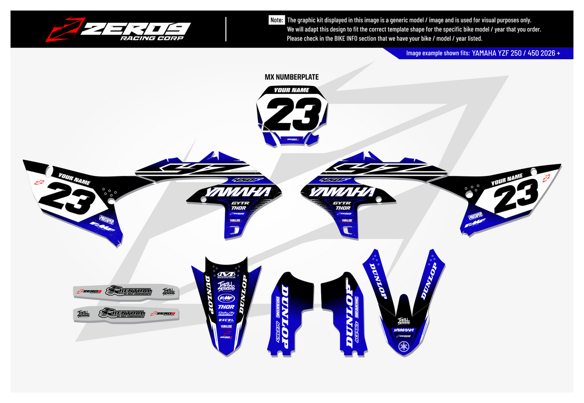 Yamaha Graphics Kit - VIBE | Black  GRAPHIC KIT 