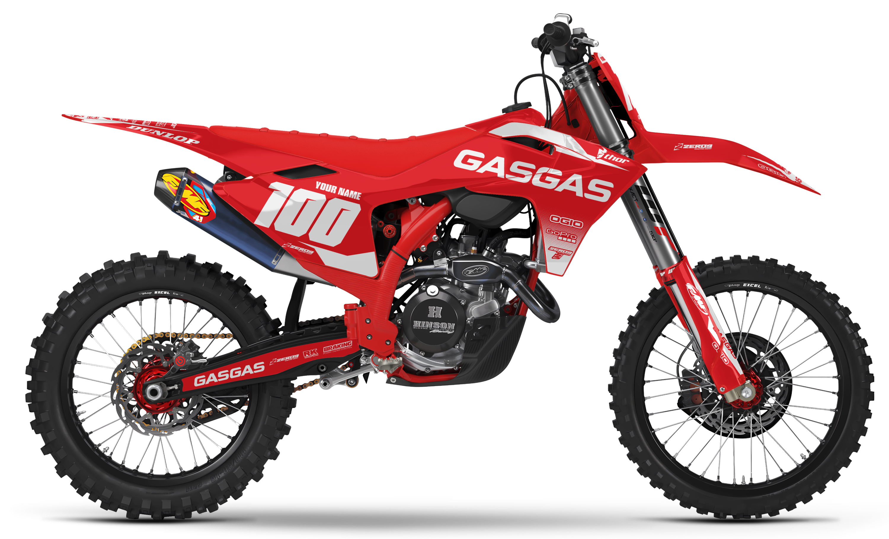 GASGAS Graphics Kit - BLOK | Red/White