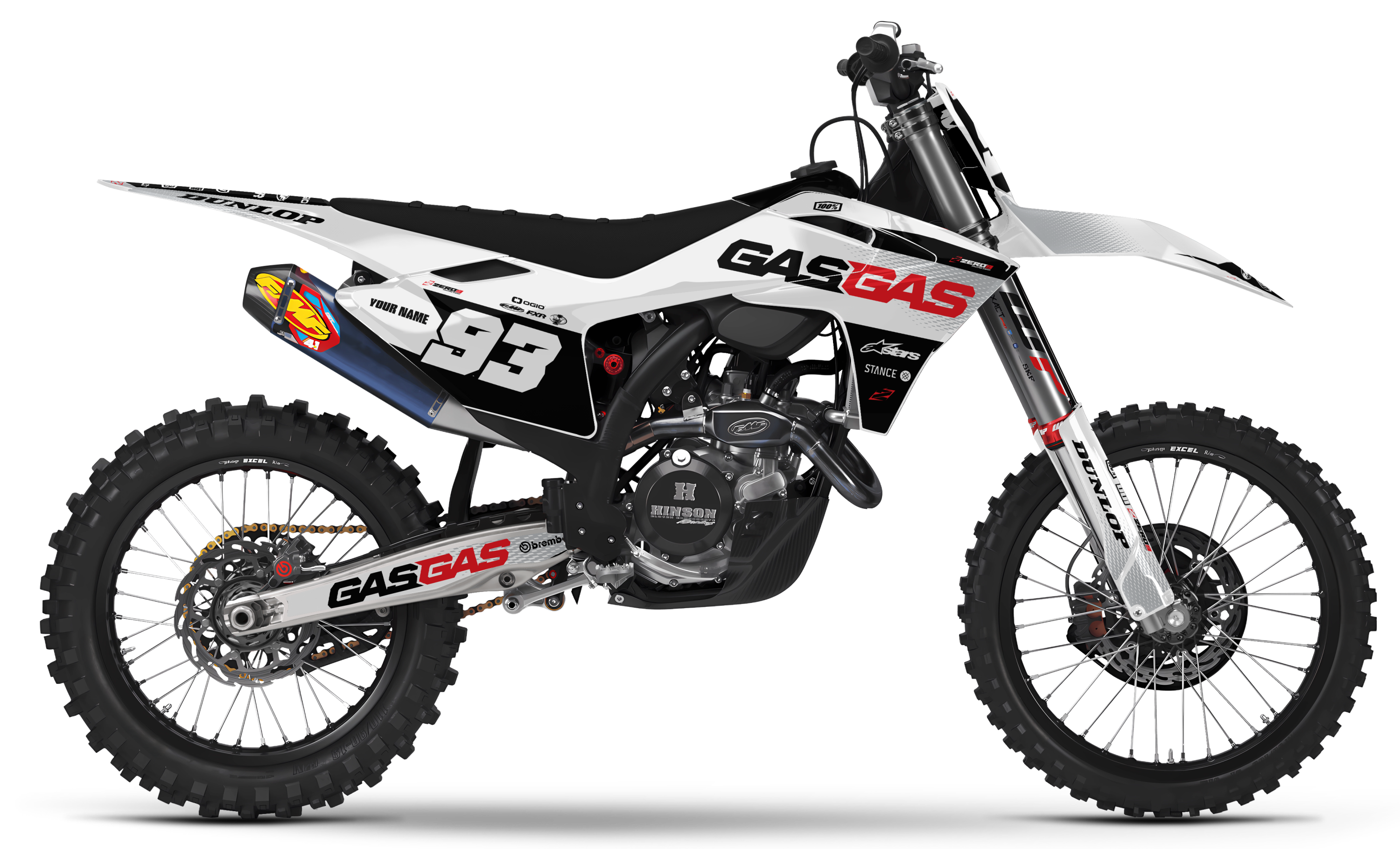 GASGAS Graphics Kit - CHARGE | White