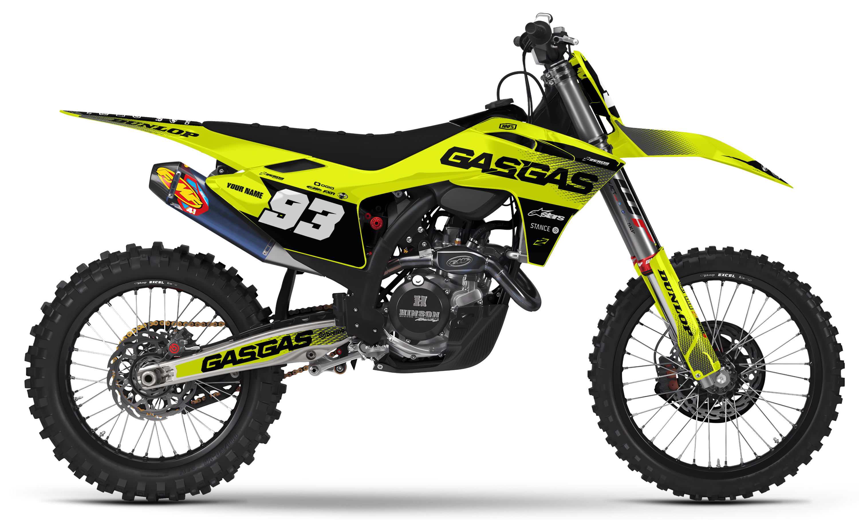 GASGAS Graphics Kit - CHARGE | Vivid Yellow