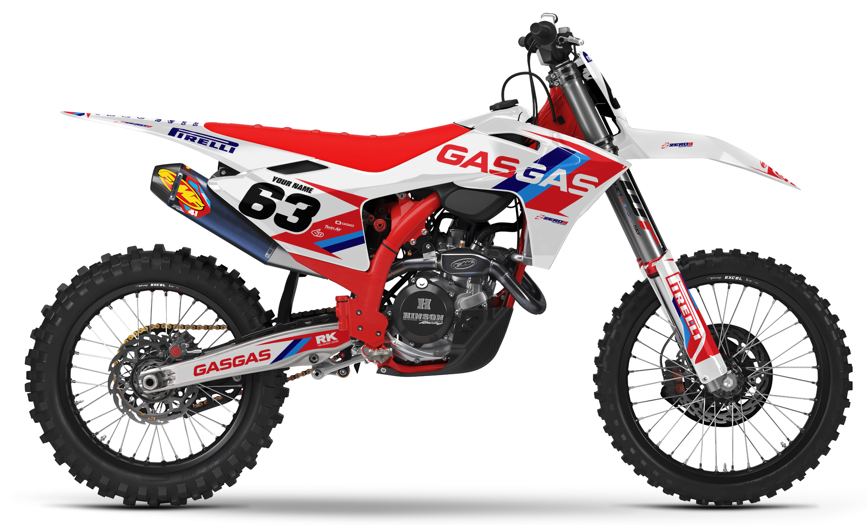 GASGAS Graphics Kit - FLOW | White
