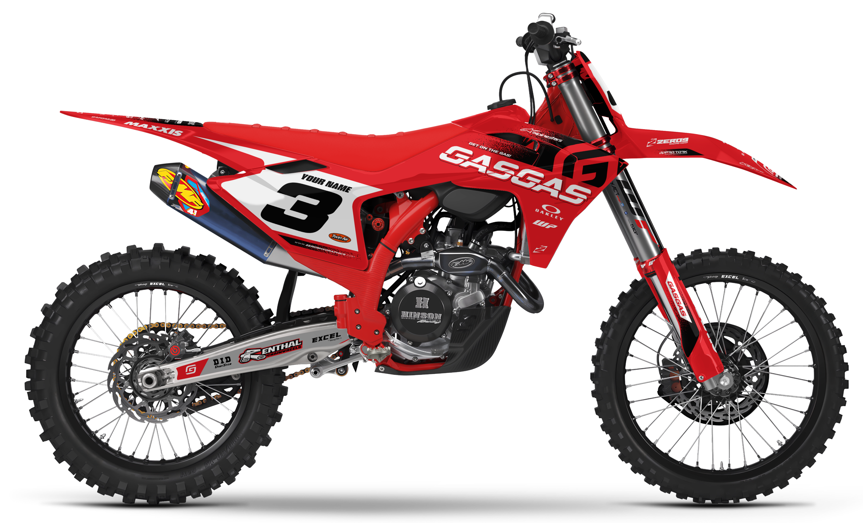 GASGAS Graphics Kit - TRAK | Red/Black