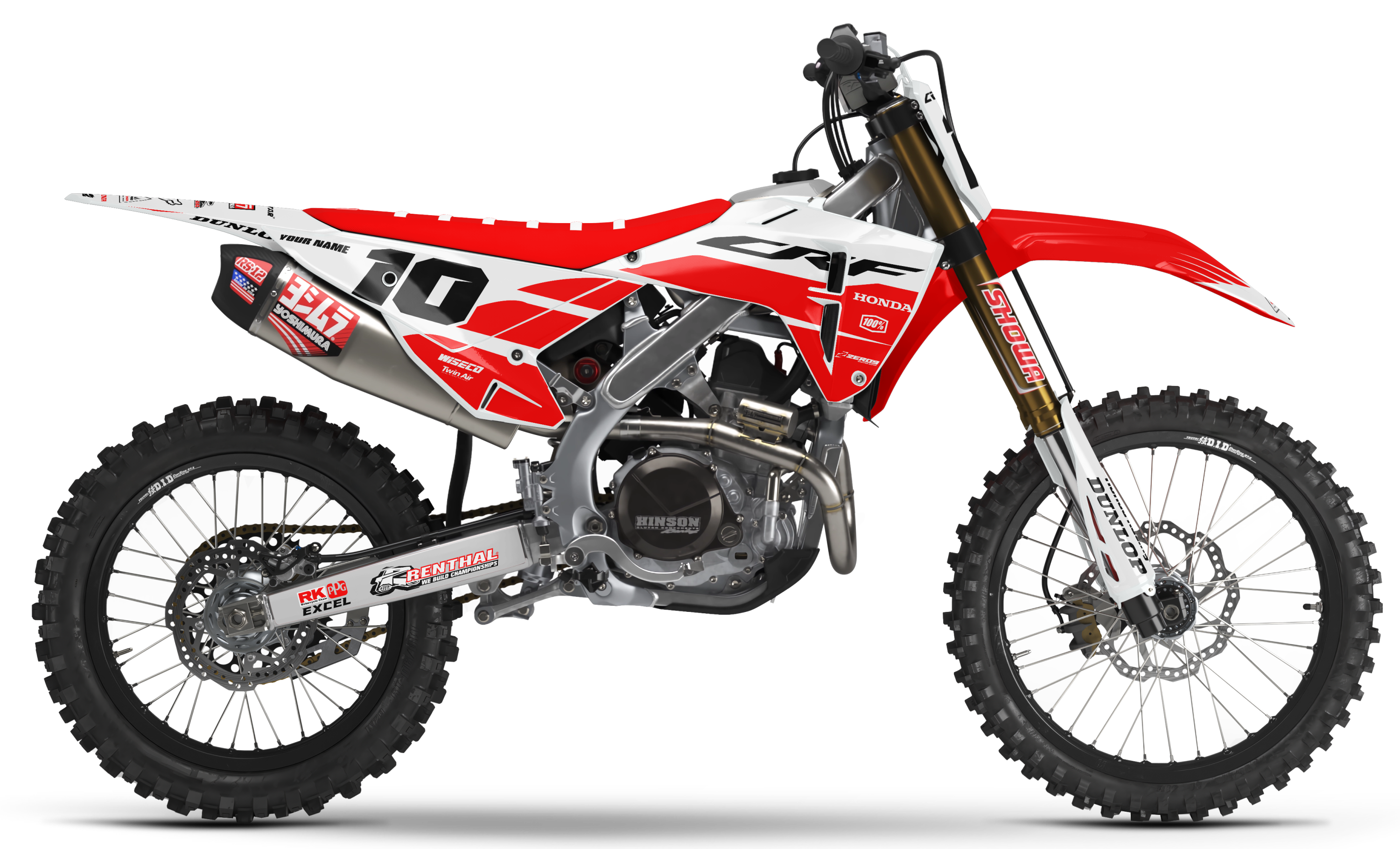 Honda Graphics Kit - DECOY | White/Red