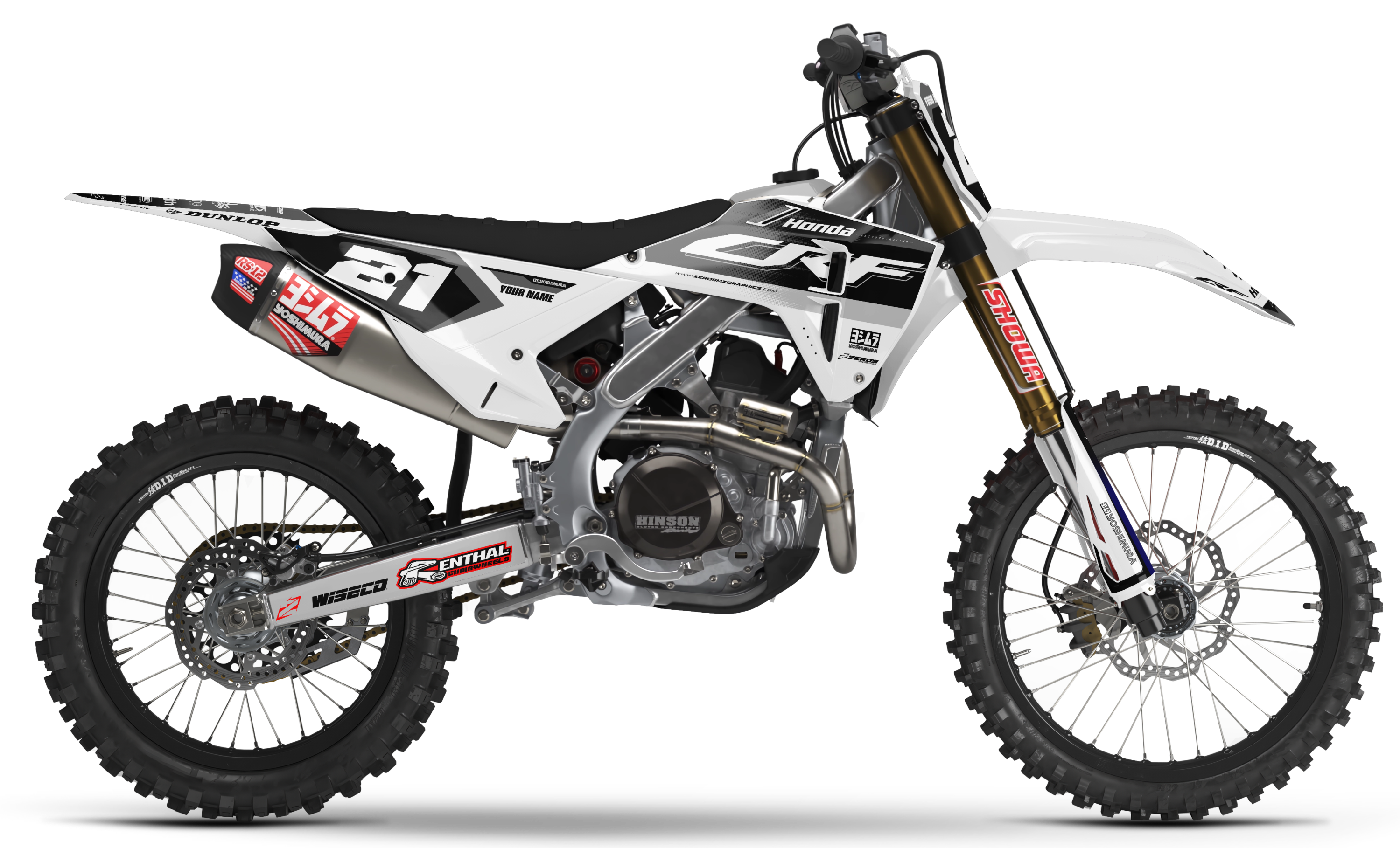 Honda Graphics Kit - ECHO | White/Black