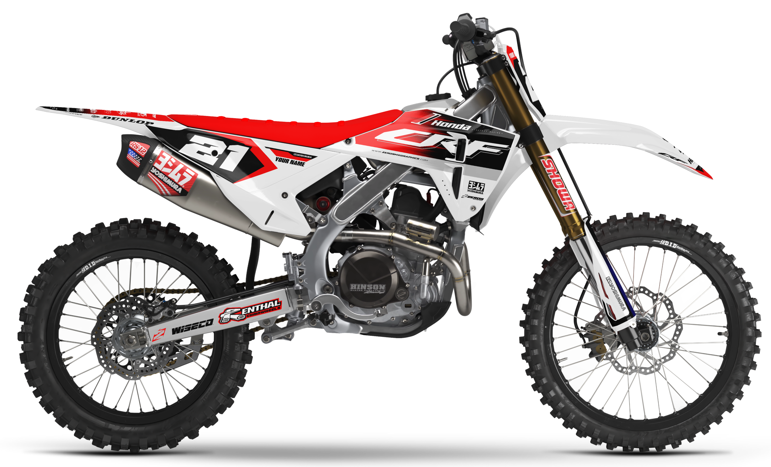 Honda Graphics Kit - ECHO | White/Red