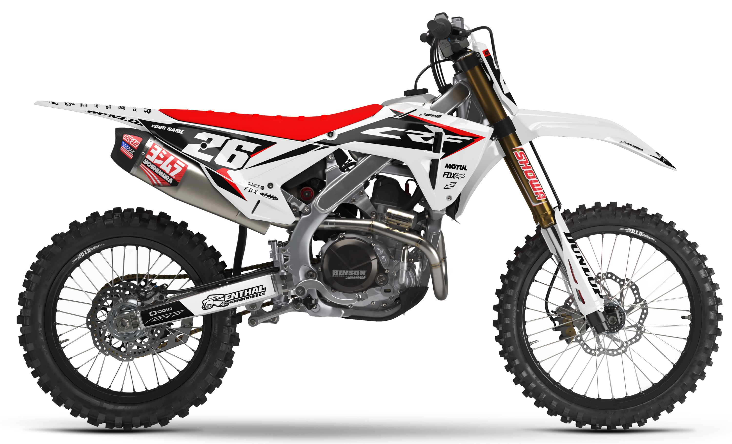 Honda Graphics Kit - FUZE | White/Black