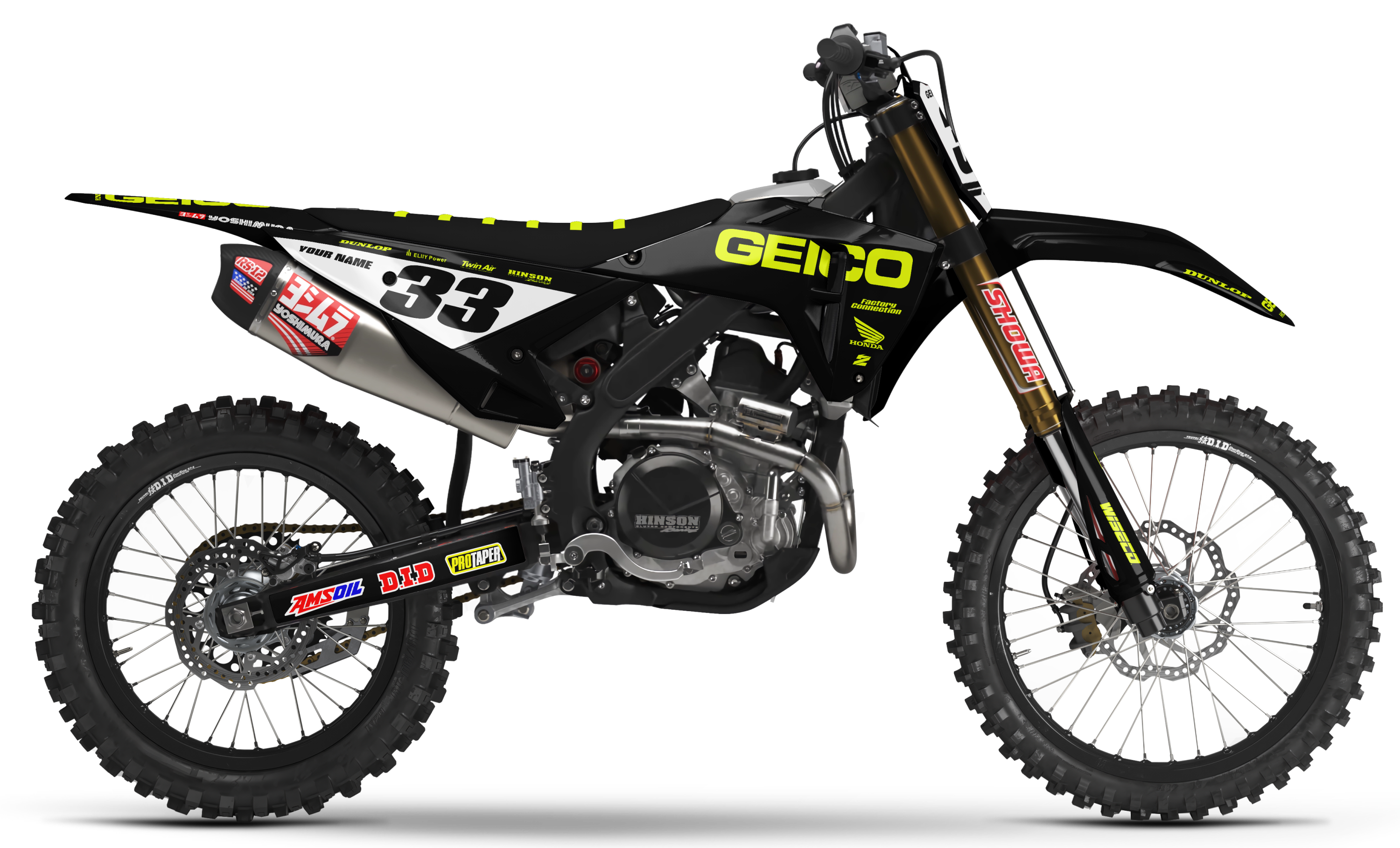 Honda Graphics Kit - GEICO | Black