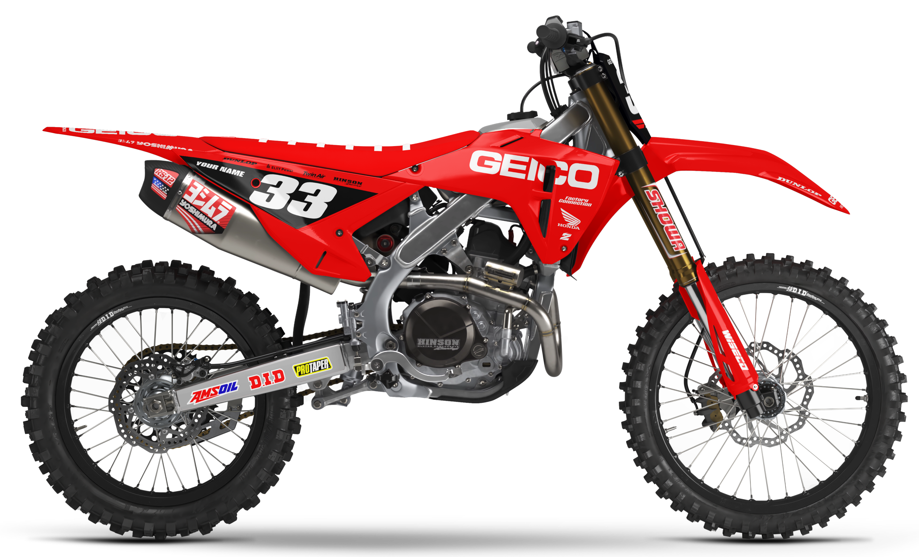 Honda Graphics Kit - GEICO | Red