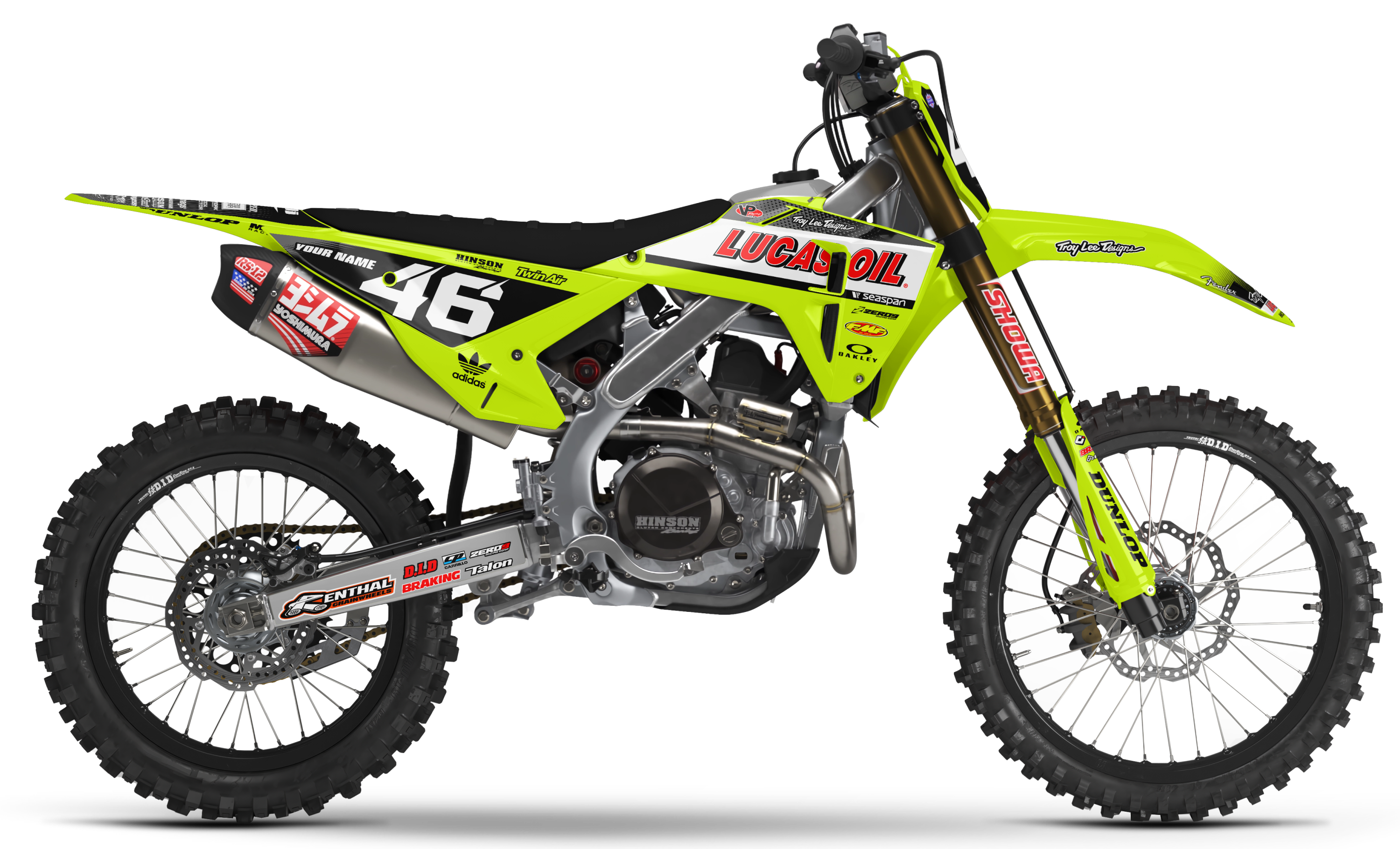 Honda Graphics Kit - LUCAS OILS | Vivid Yellow