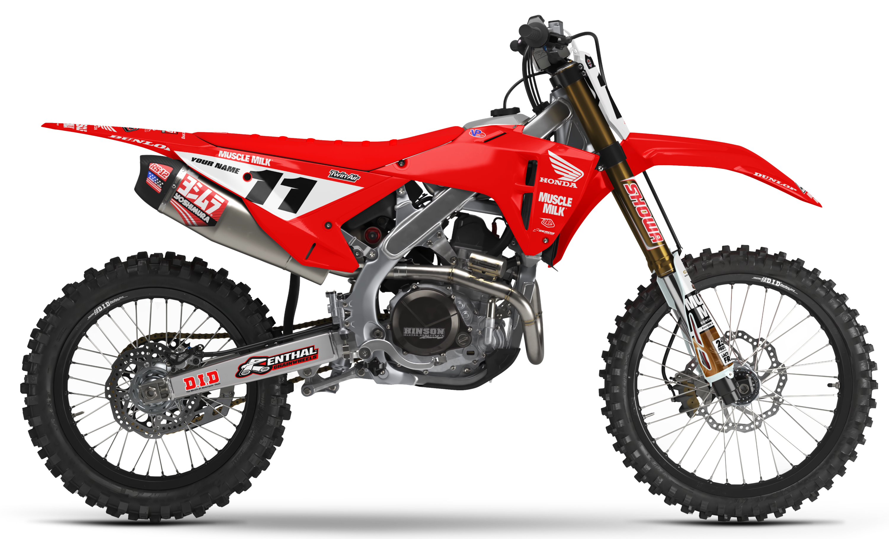 Honda Graphics Kit - MUSCLE MILK | Red