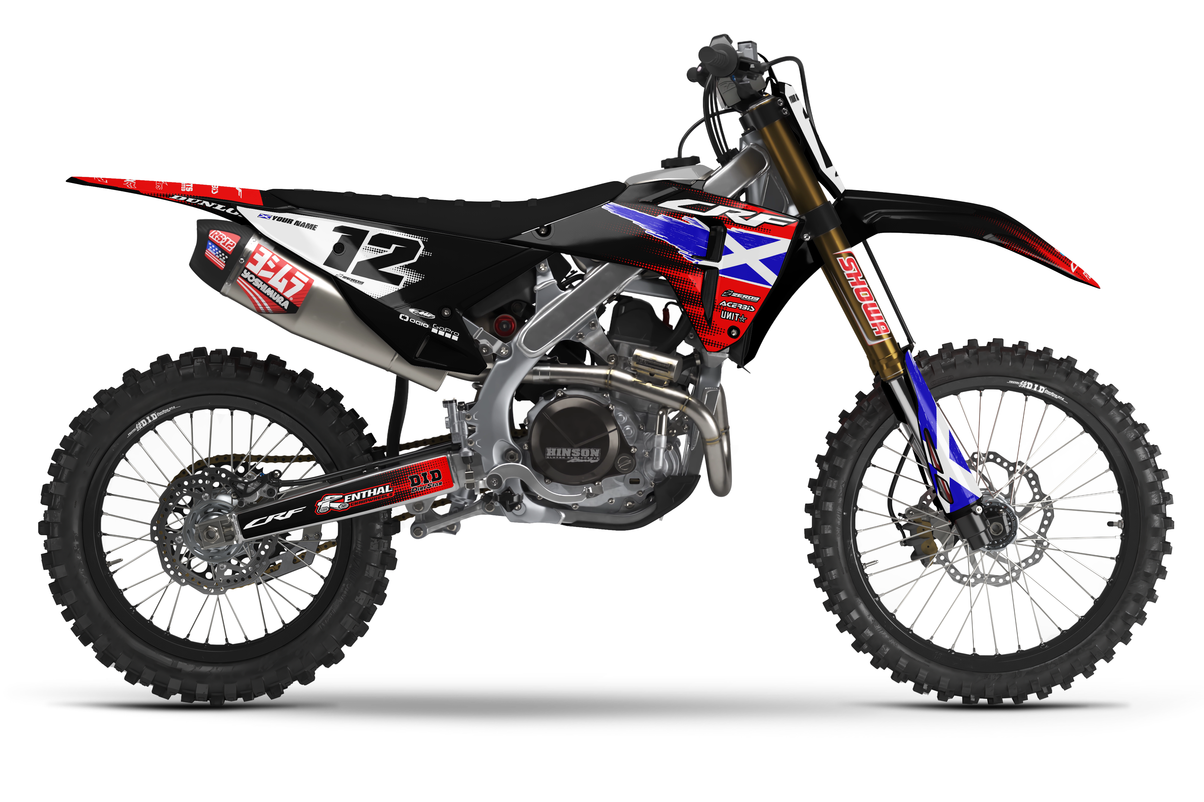 Honda Graphics Kit - PATRIOT SCOTLAND | Black