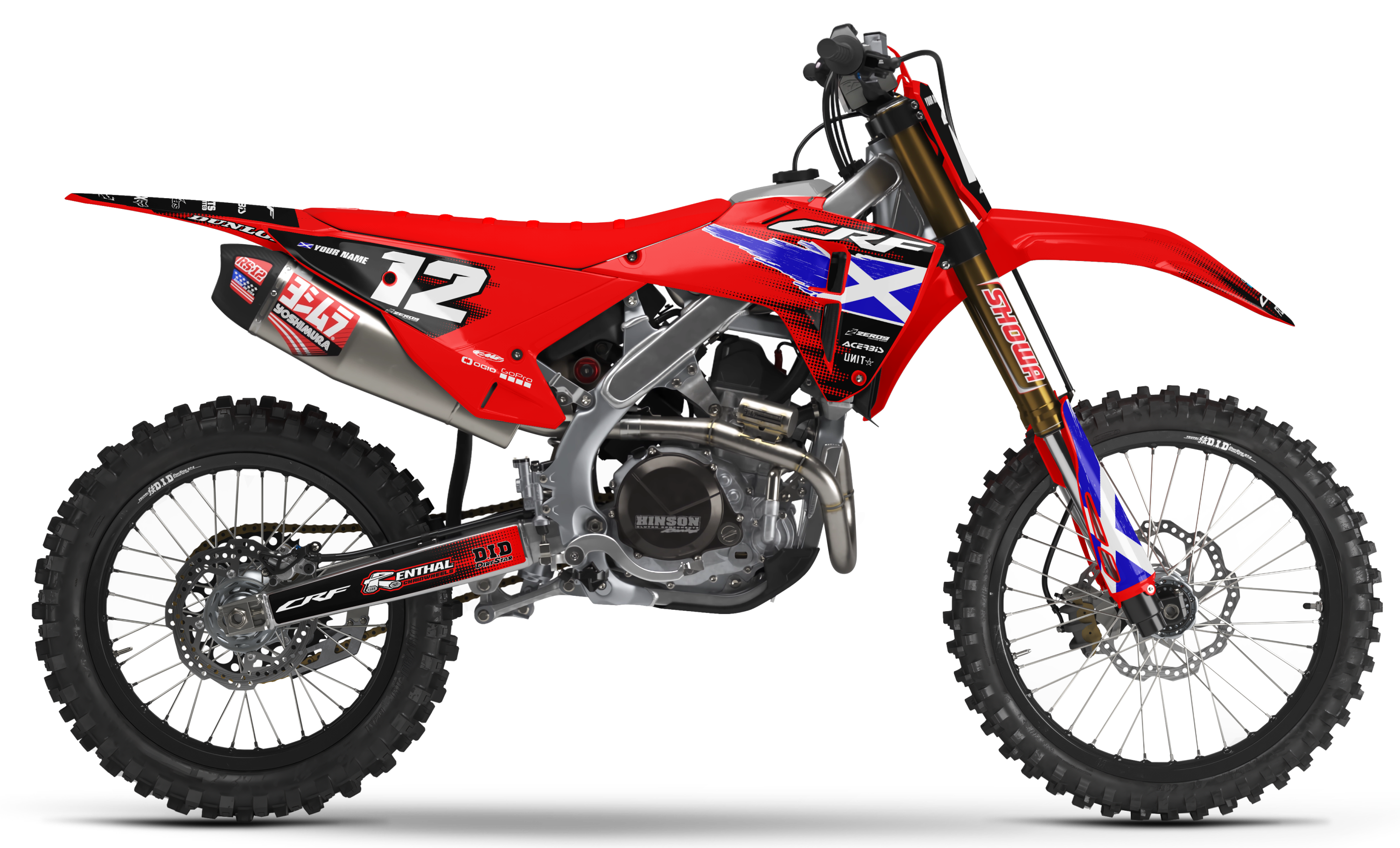 Honda Graphics Kit - PATRIOT SCOTLAND | Red