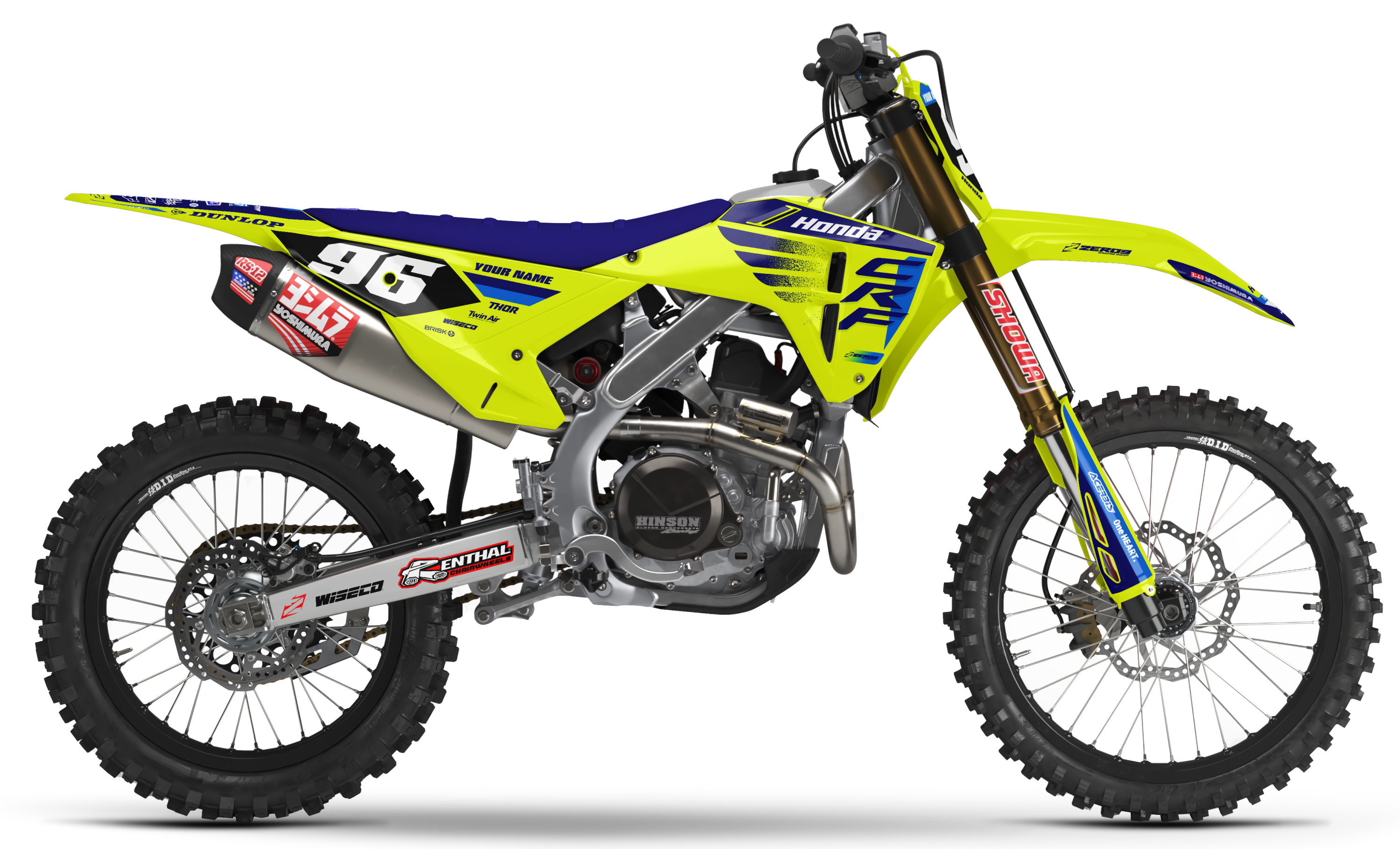 Honda Graphics Kit - POWR | Vivid Yellow