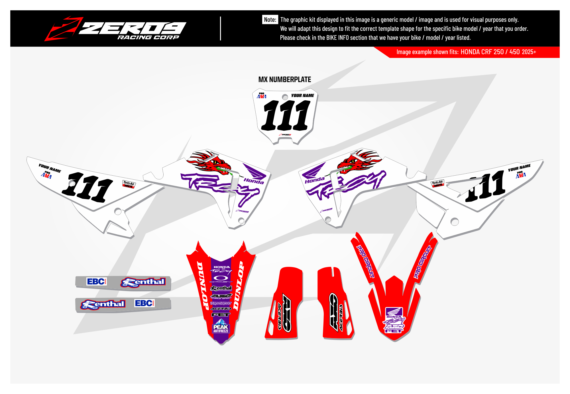 Honda Graphics Kit - HONDA OF TROY | White