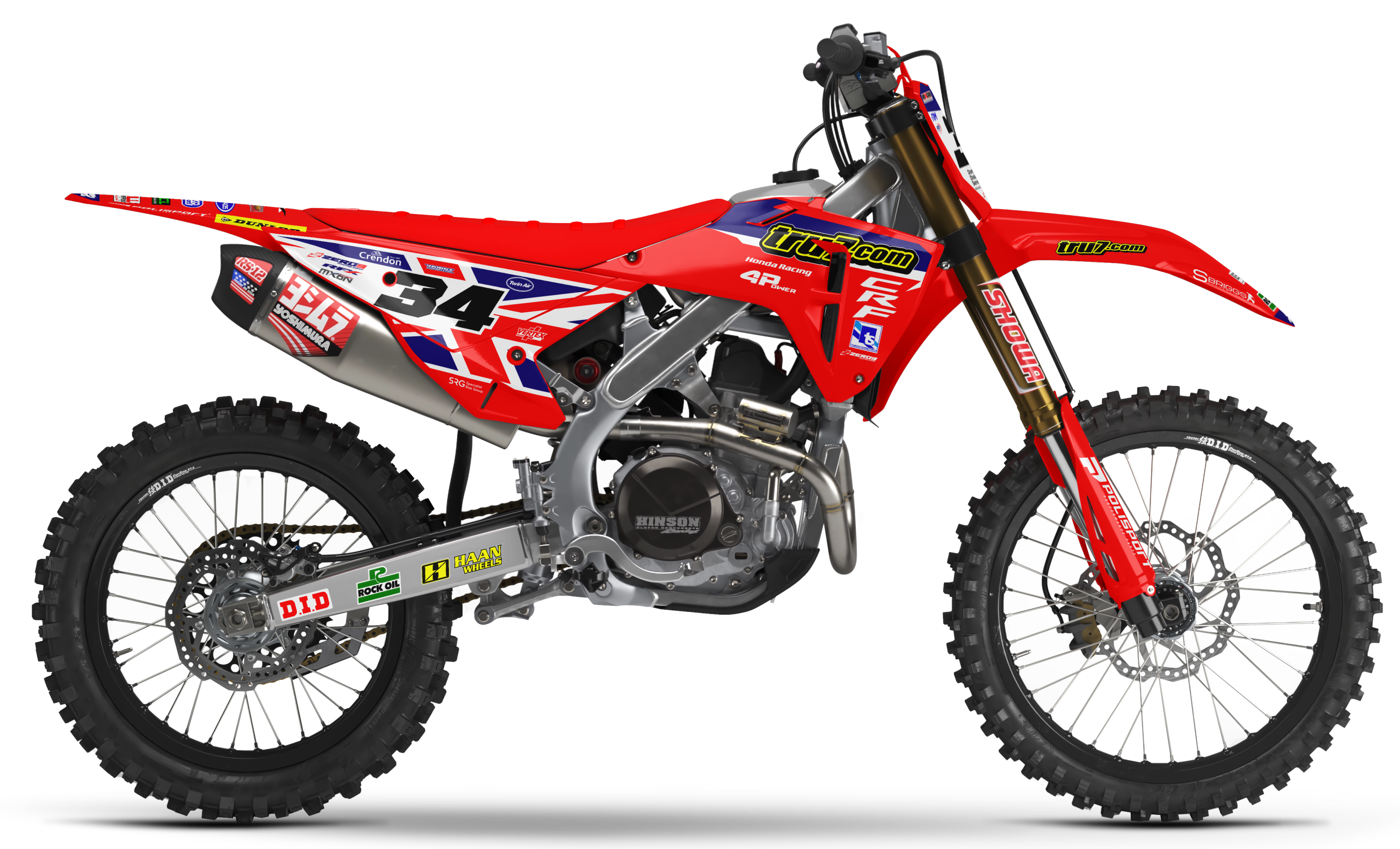 Honda Graphics Kit - TRU 7 MXON | Red
