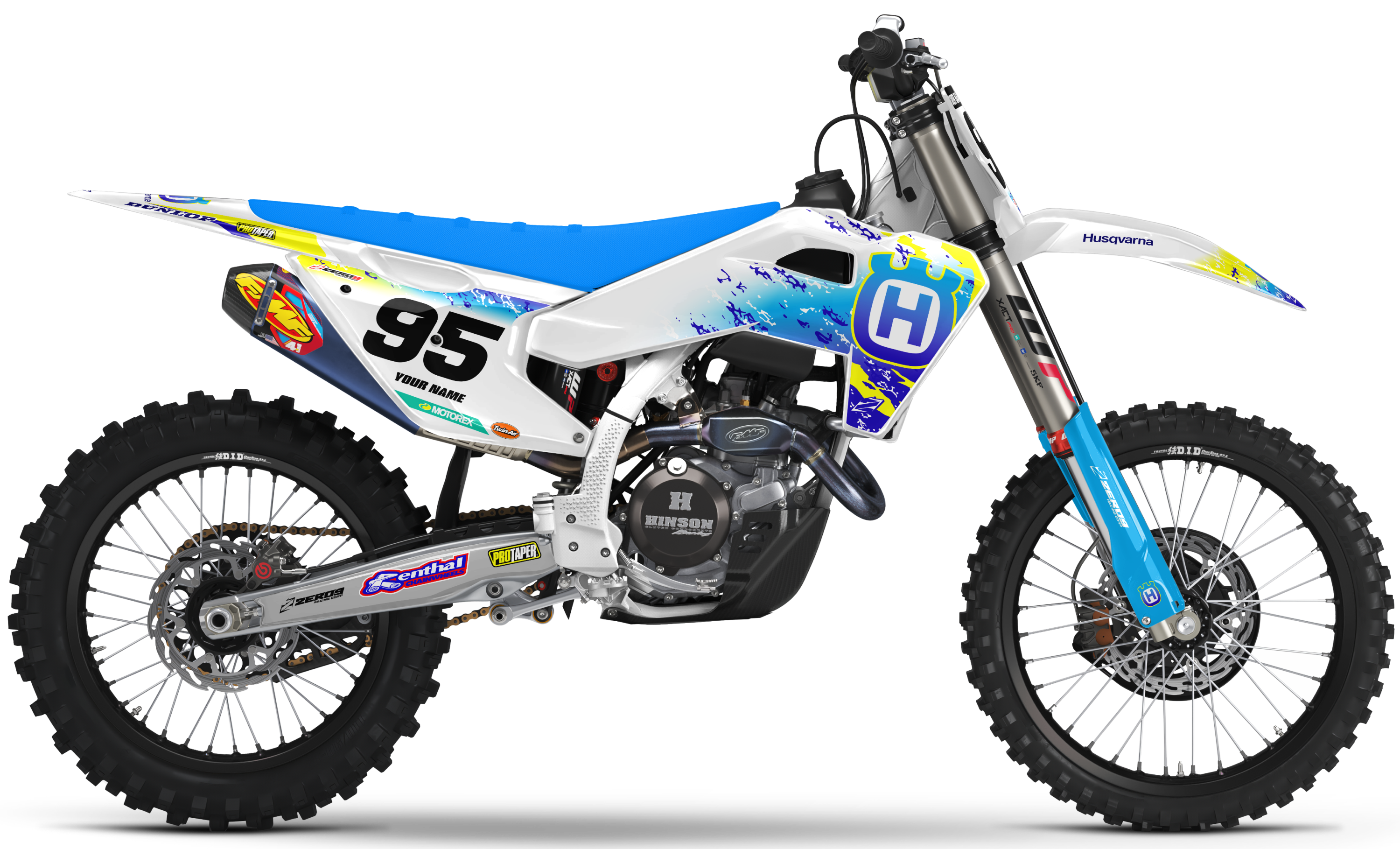 Husqvarna Graphics Kit - RETRO 95 | White