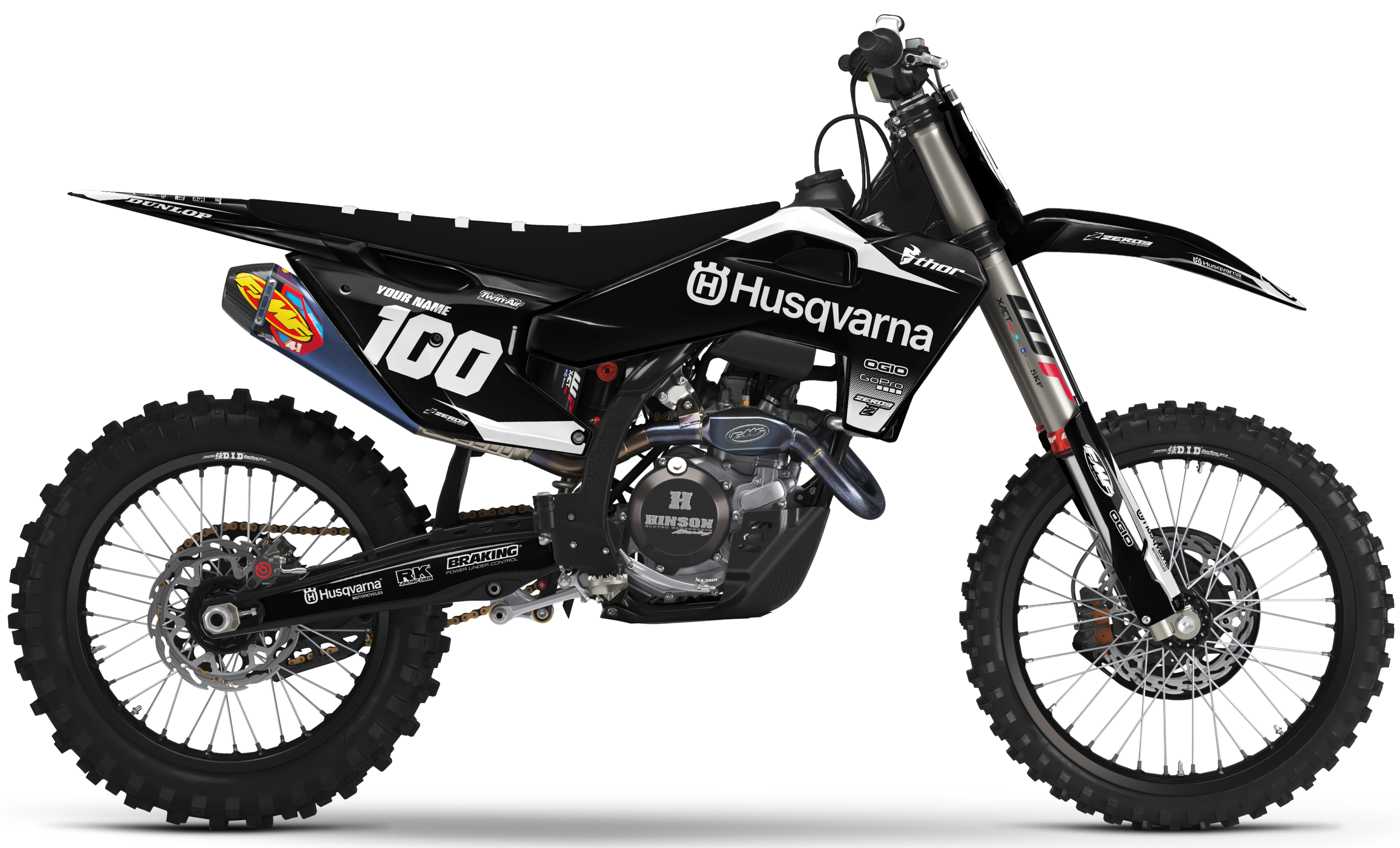 Husqvarna Graphics Kit - BLOK | Black/White
