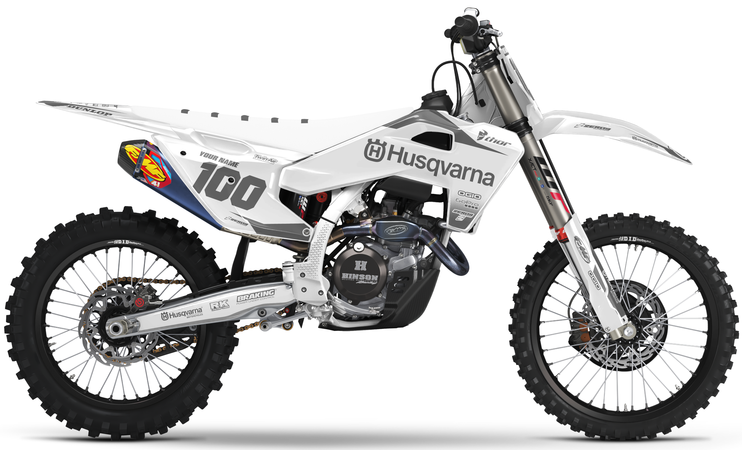 Husqvarna Graphics Kit - BLOK | White/Grey