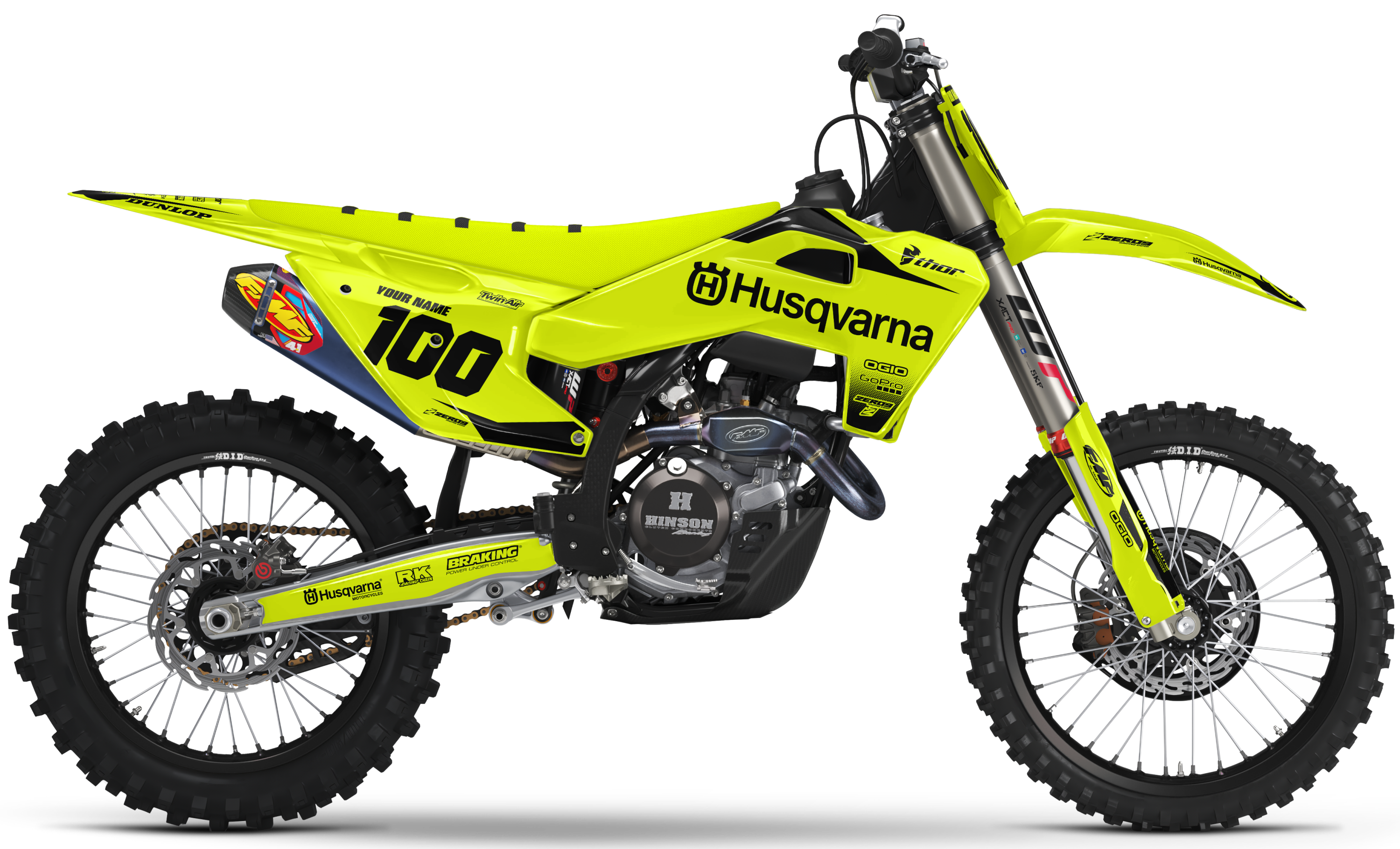 Husqvarna Graphics Kit - BLOK | Vivid Yellow/Black