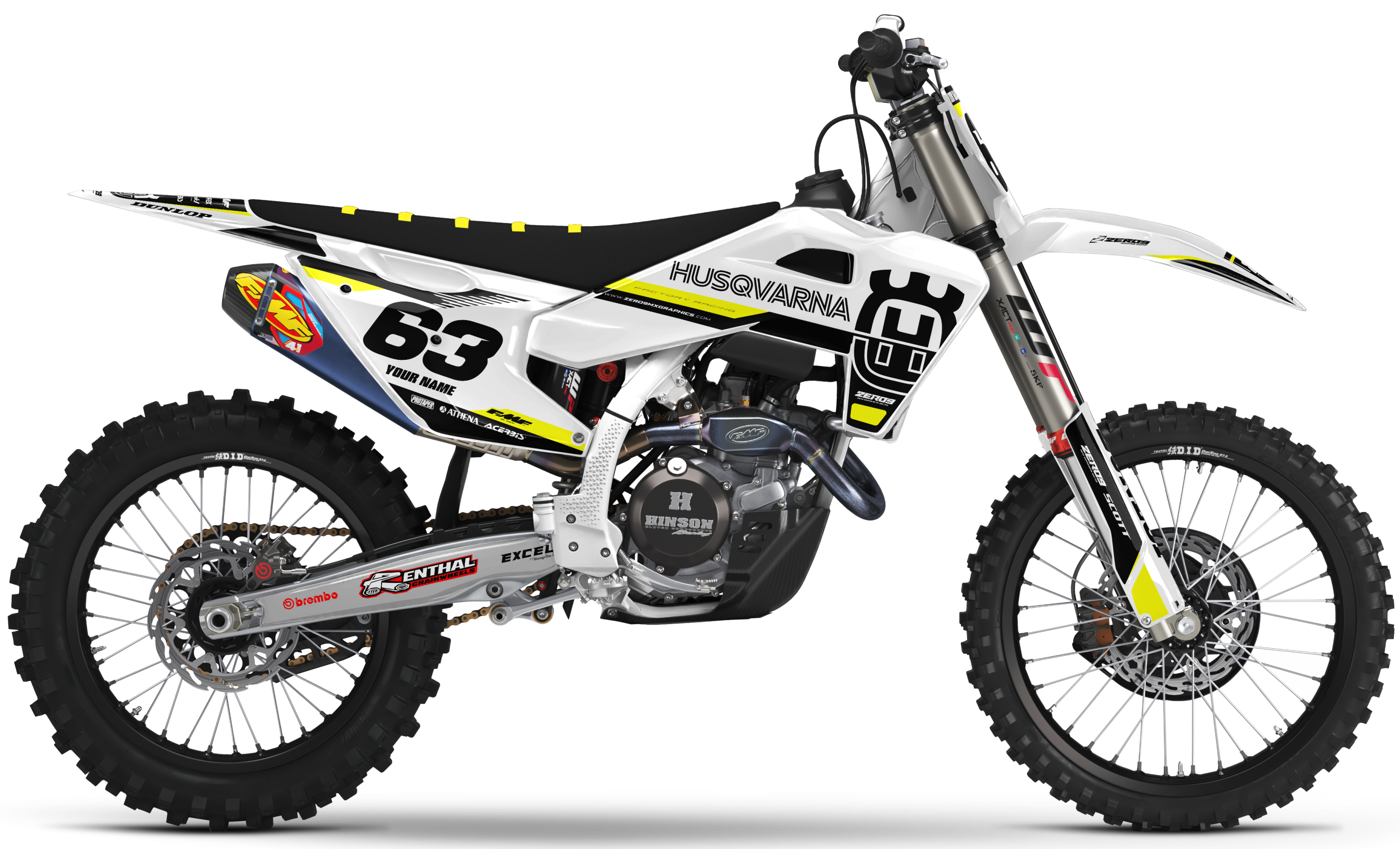 Husqvarna Graphics Kit - DIRT | White