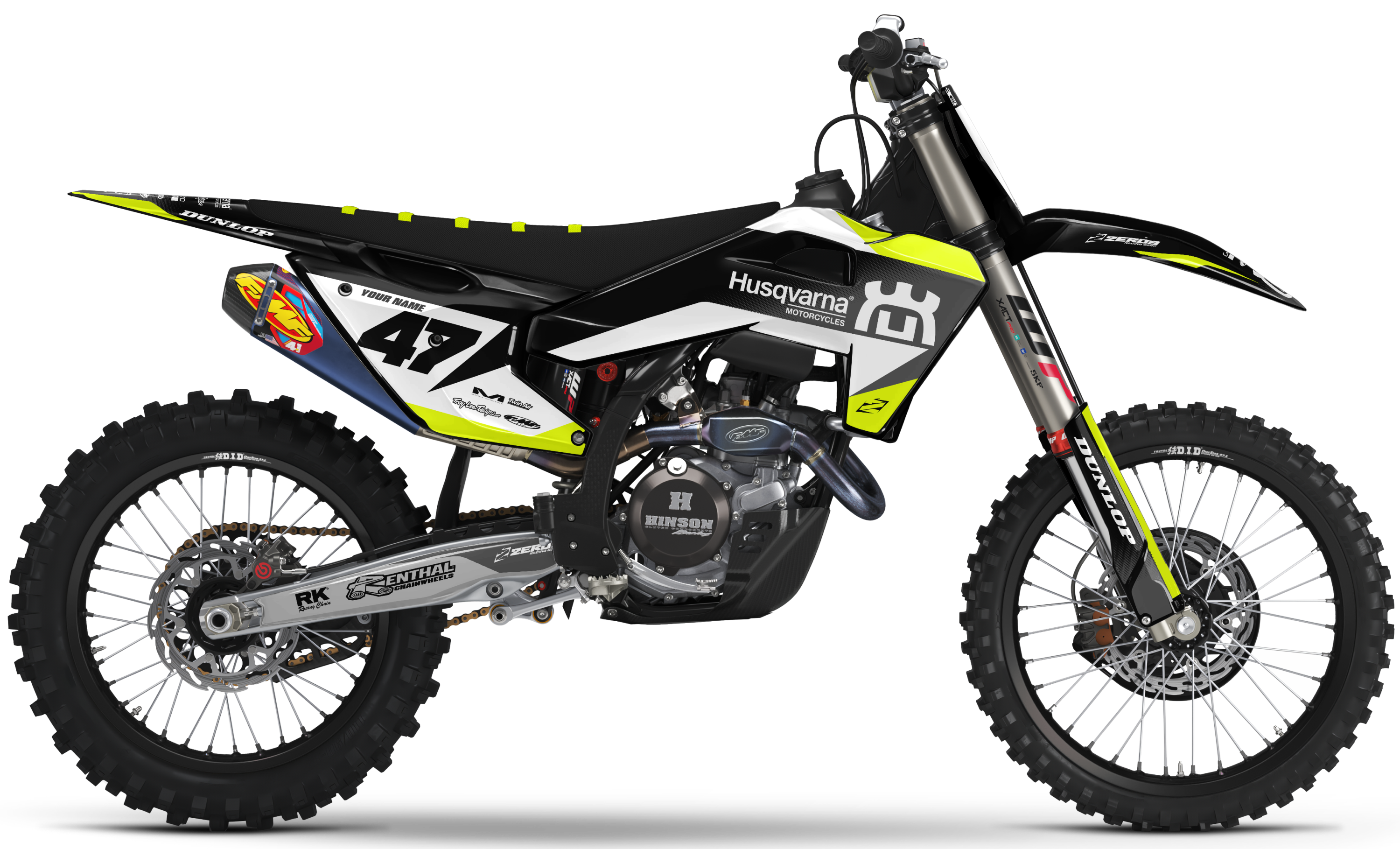 Husqvarna Graphics Kit - FADE | Black/Grey/Vivid Yellow