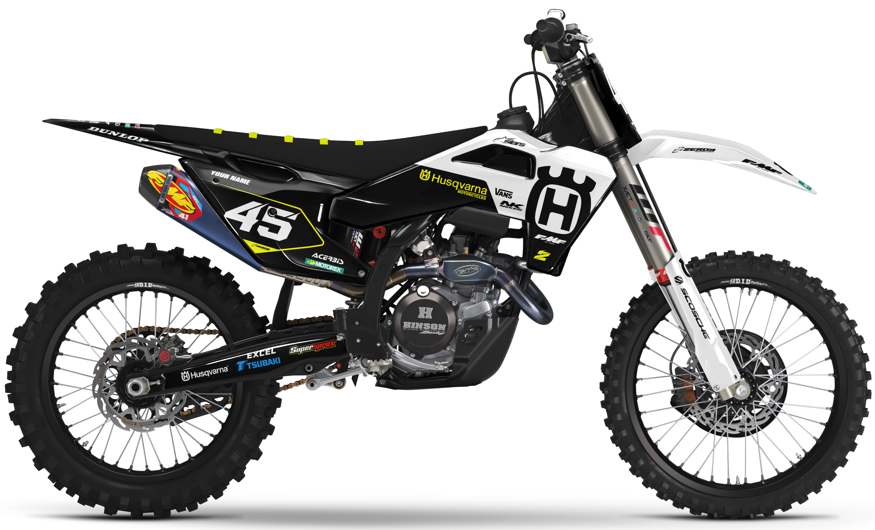 Husqvarna Graphics Kit - FLEX | White/Black
