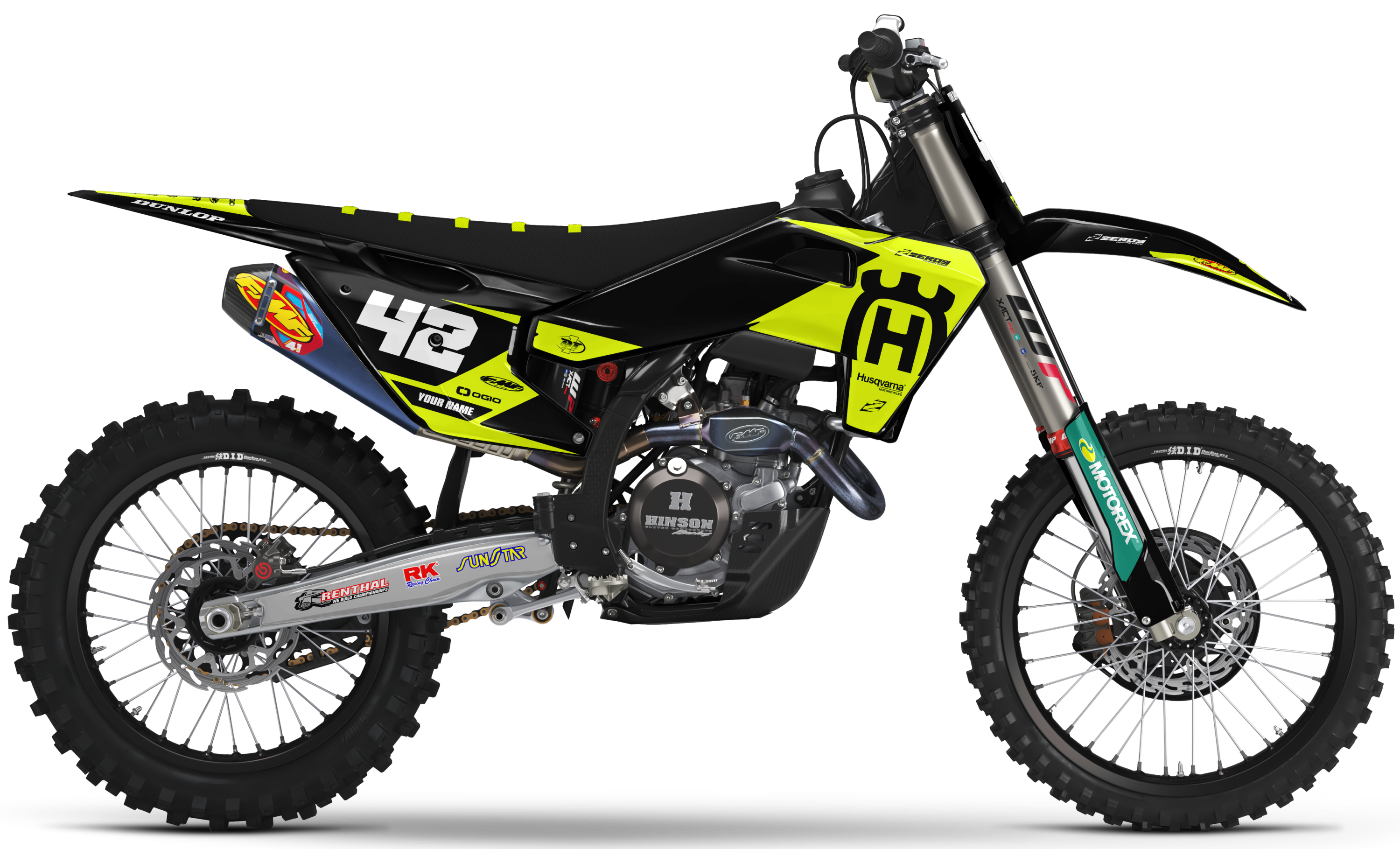 Husqvarna Graphics Kit - ICON | Black/Vivid Yellow