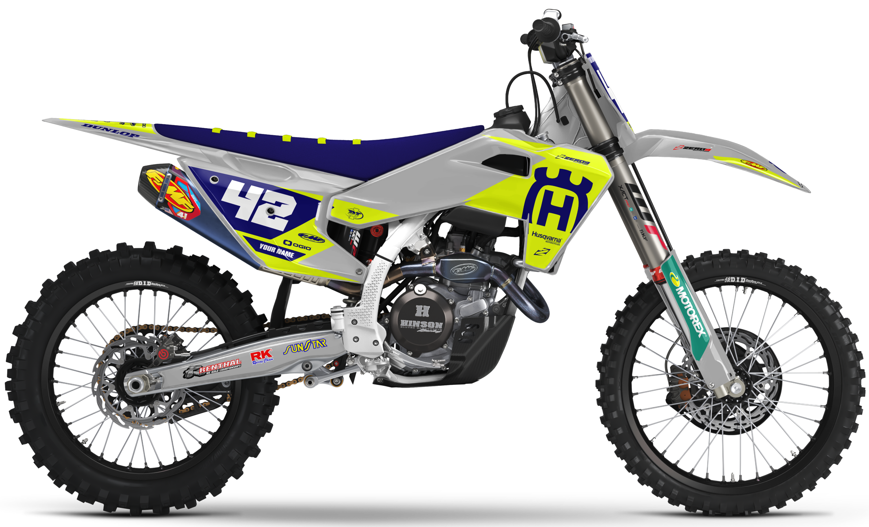 Husqvarna Graphics Kit - ICON | Grey/Vivid Yellow