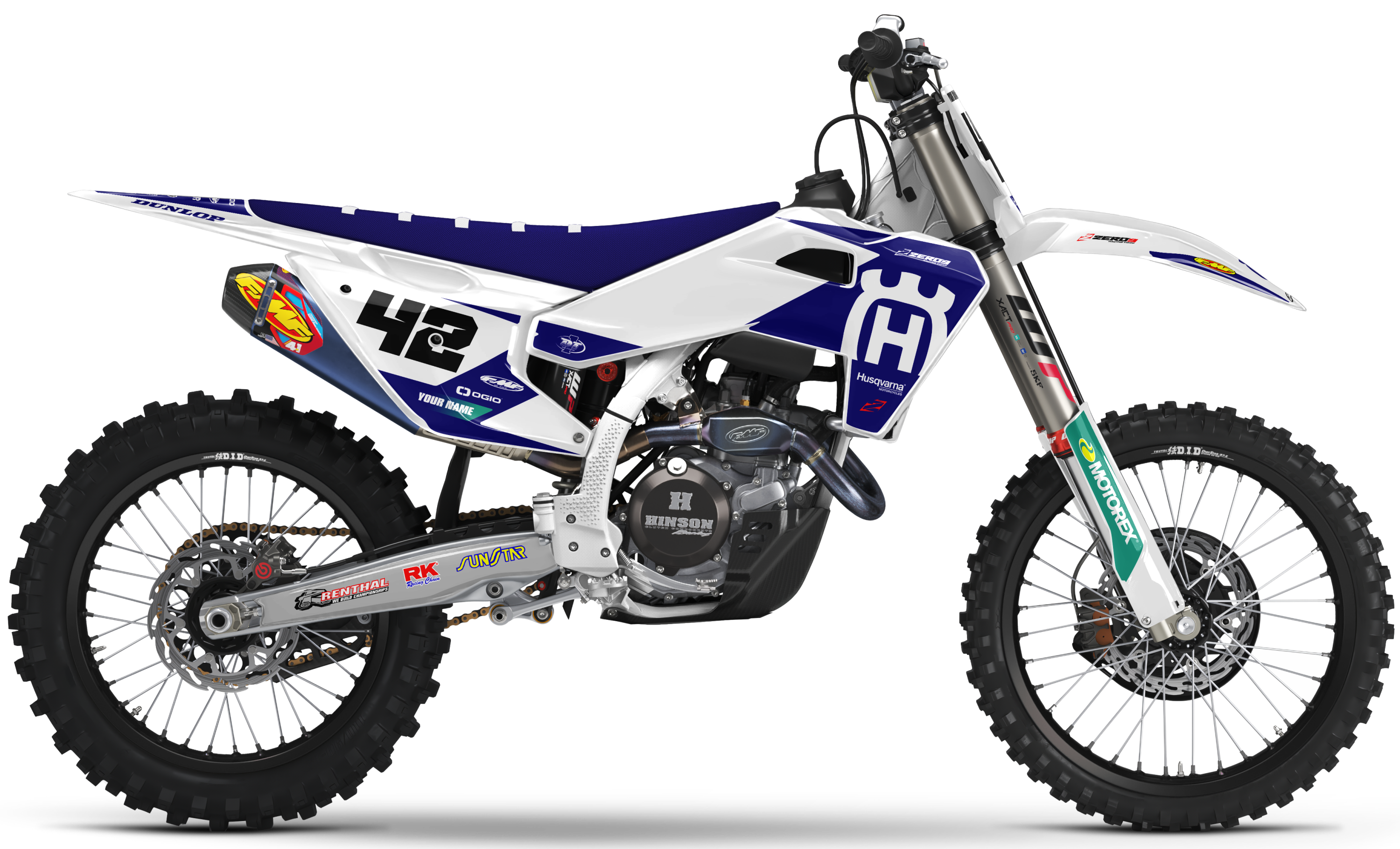 Husqvarna Graphics Kit - ICON | White/Blue