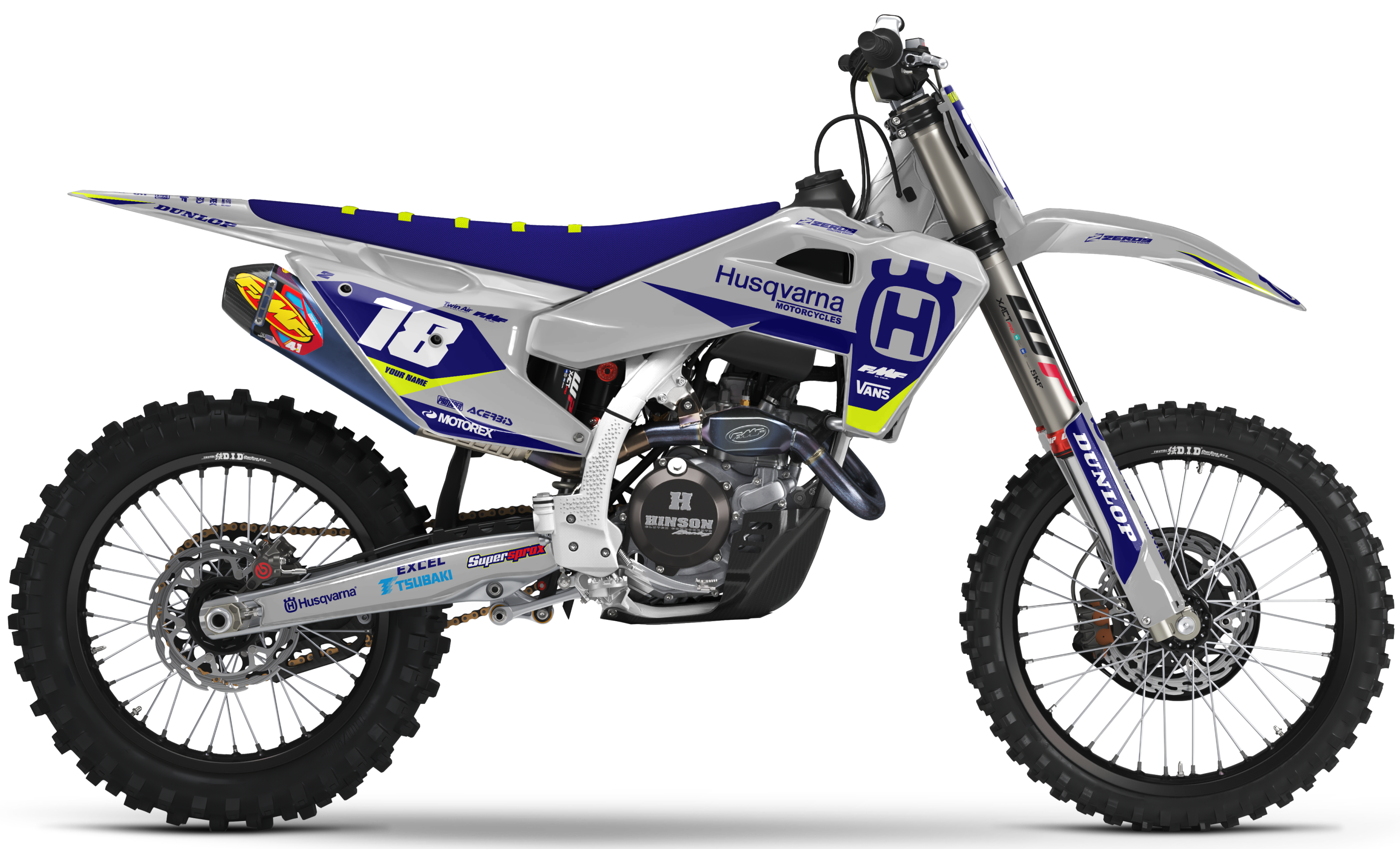Husqvarna Graphics Kit - LEGION | Grey/Blue