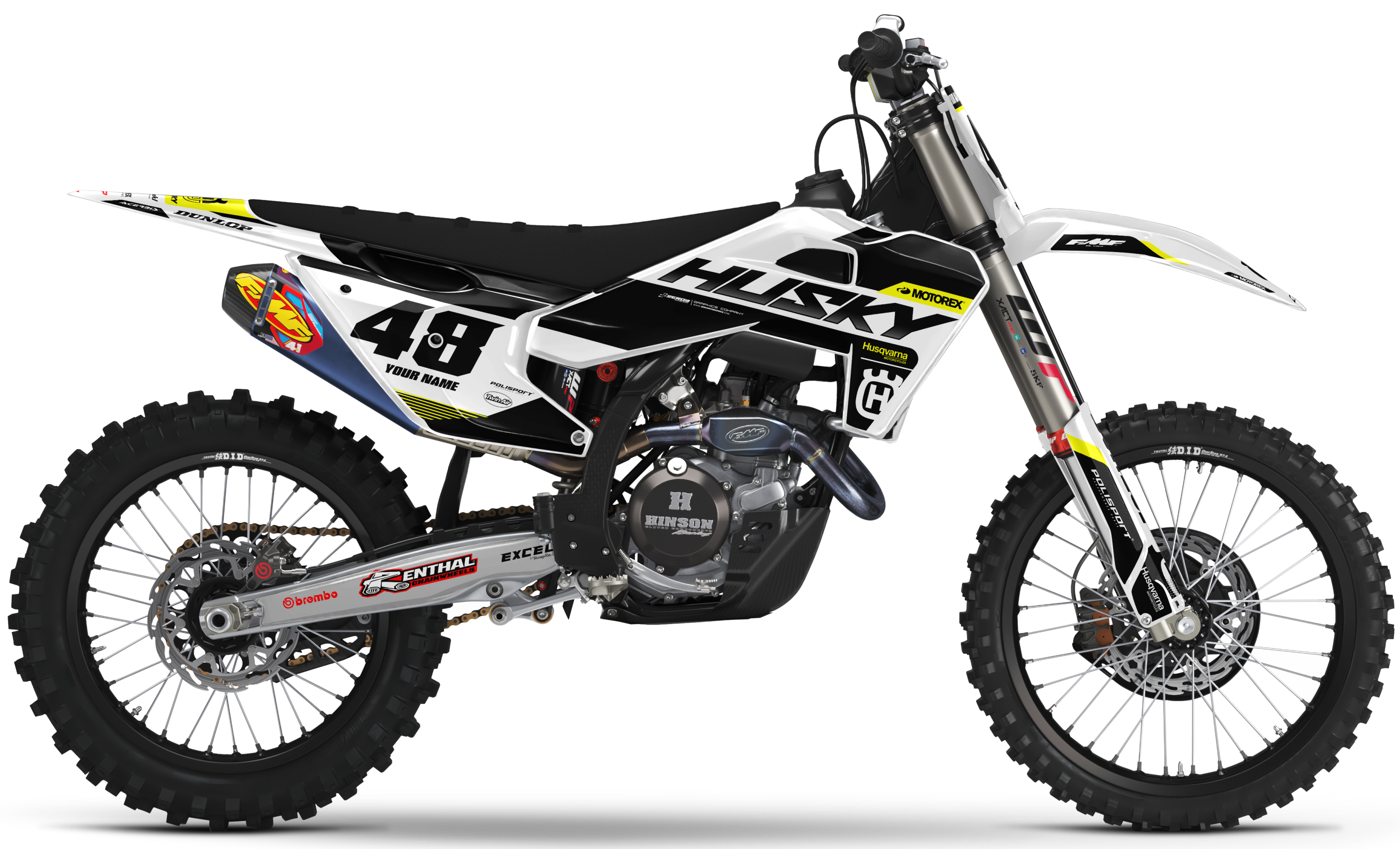 Husqvarna Graphics Kit - ONYX | White/Black