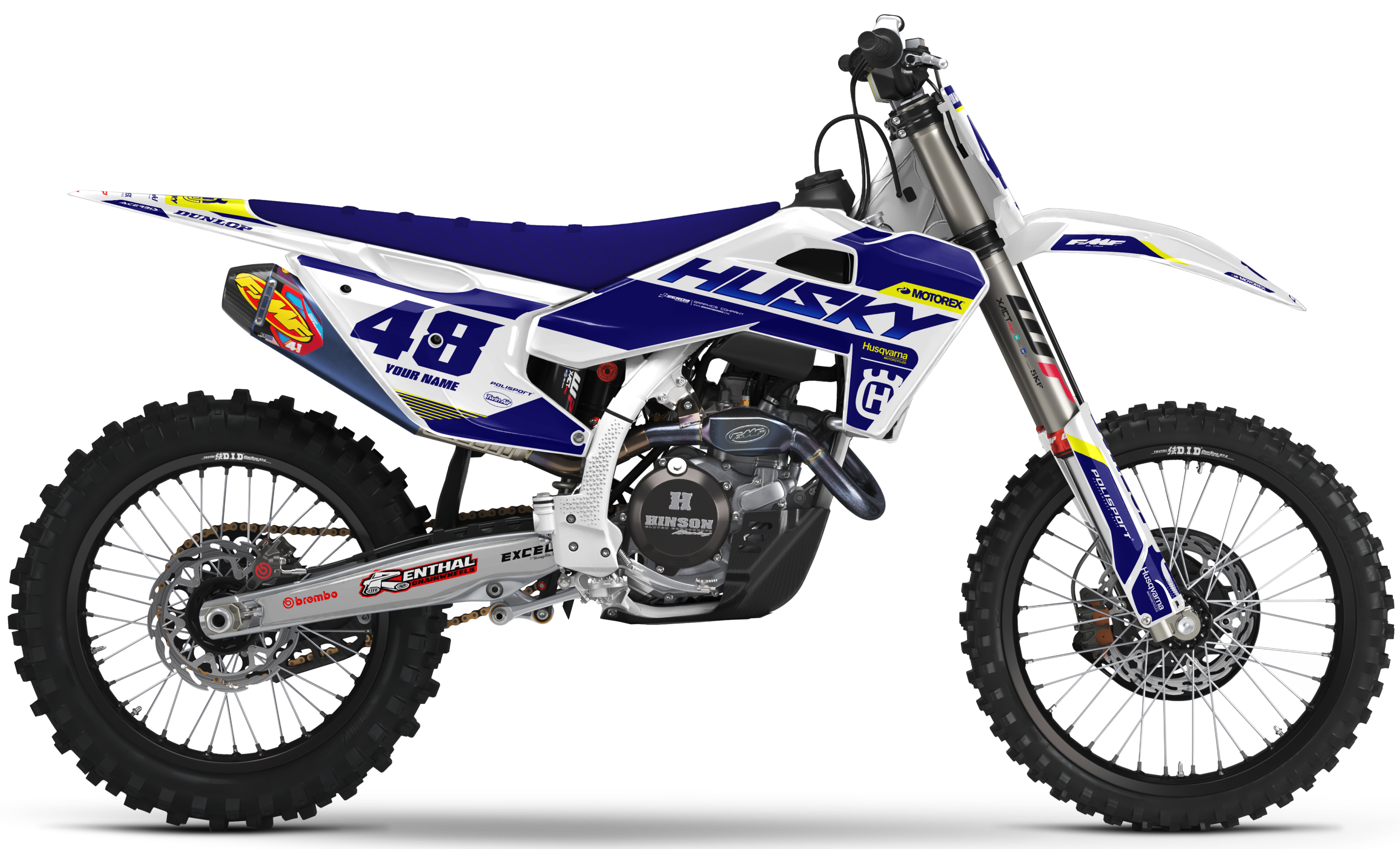 Husqvarna Graphics Kit - ONYX | White/Blue