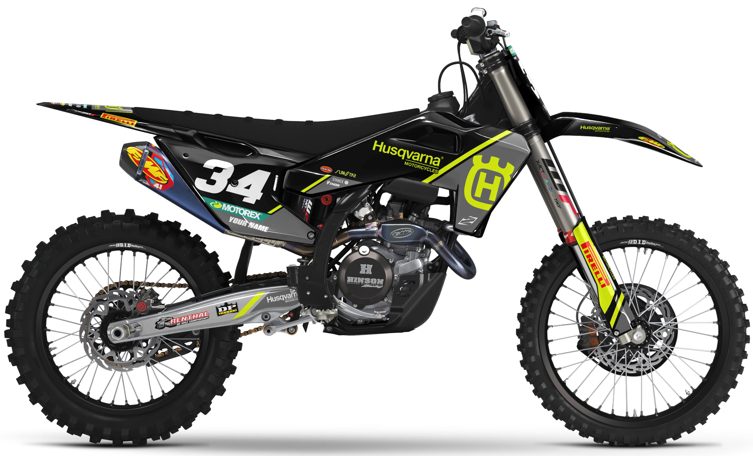 Husqvarna Graphics Kit - PULSE | Black/Grey