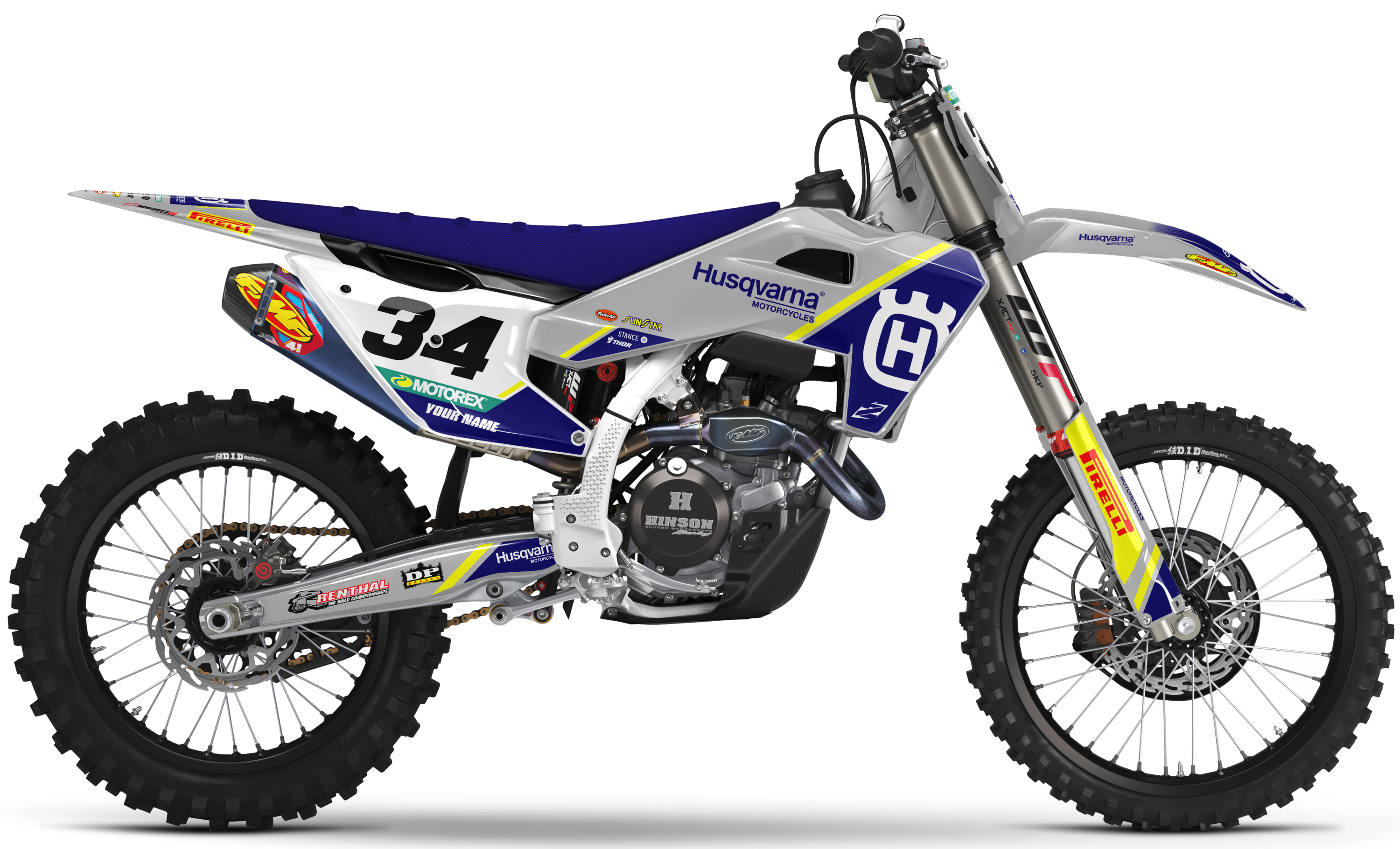 Husqvarna Graphics Kit - PULSE | Grey/Blue