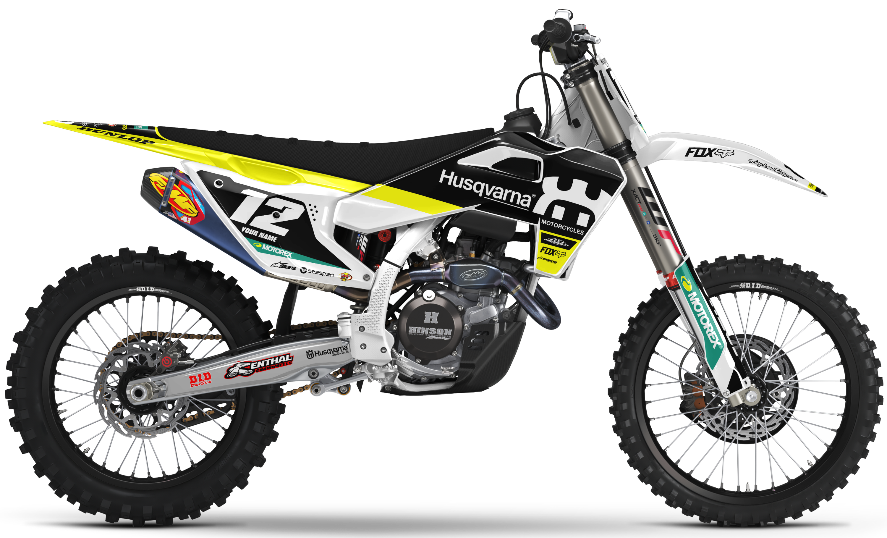 Husqvarna Graphics Kit - RACE | Black/White