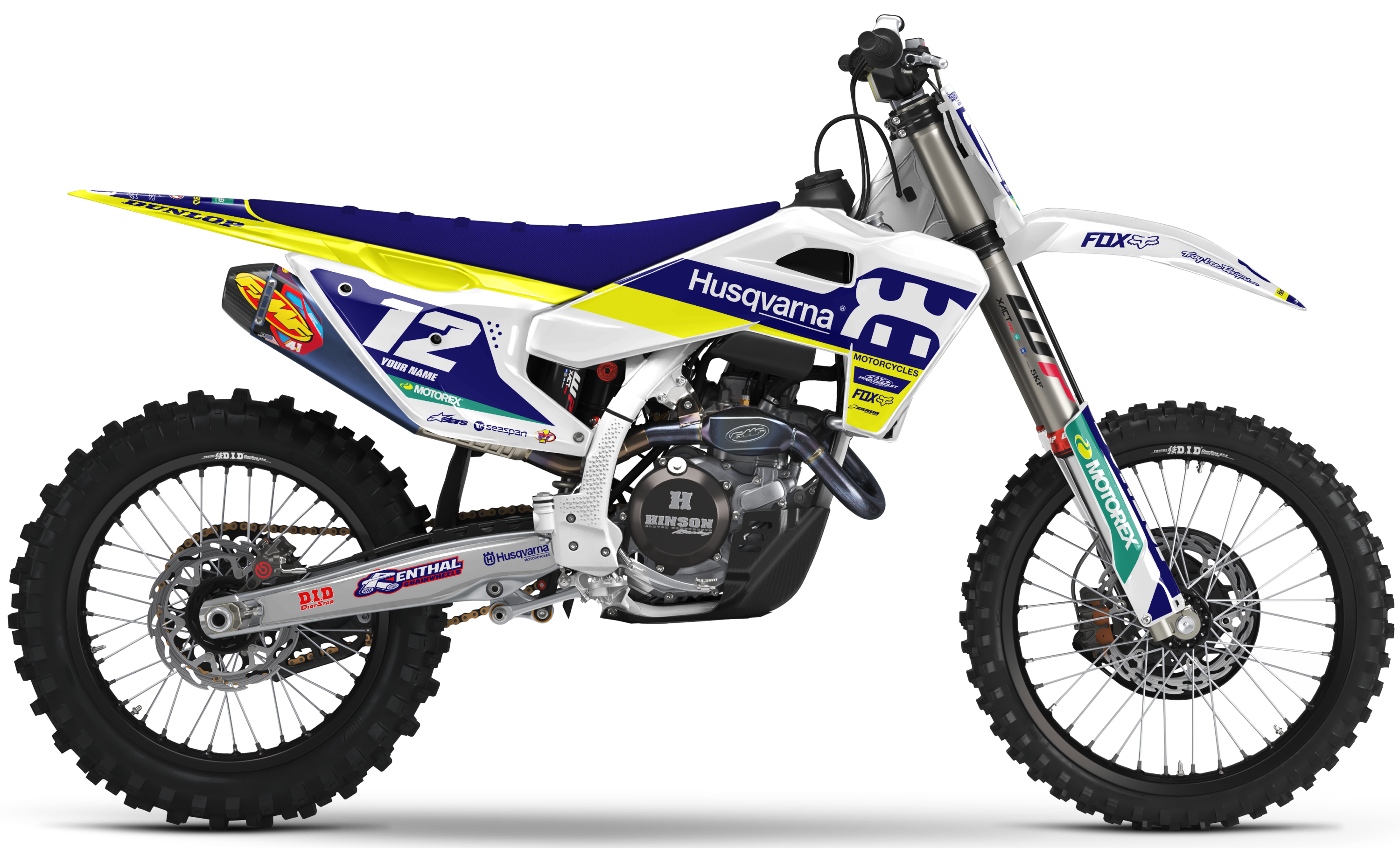 Husqvarna Graphics Kit - RACE | White/Blue
